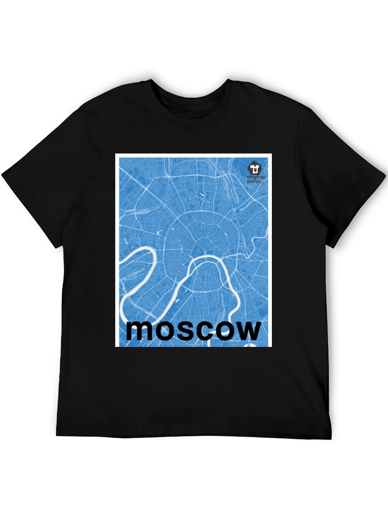 Moscow City Map T-Shirt - Cool Urban Graphic Tee