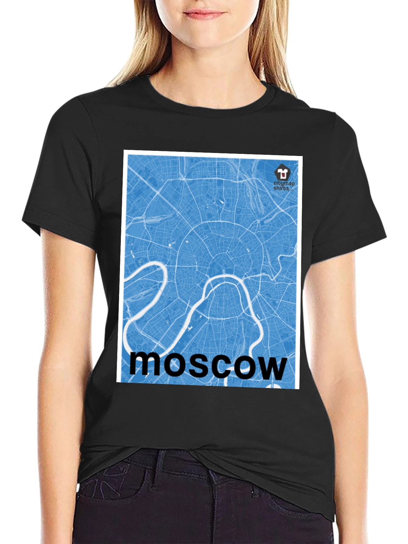 Moscow City Map T-Shirt - Cool Urban Graphic Tee