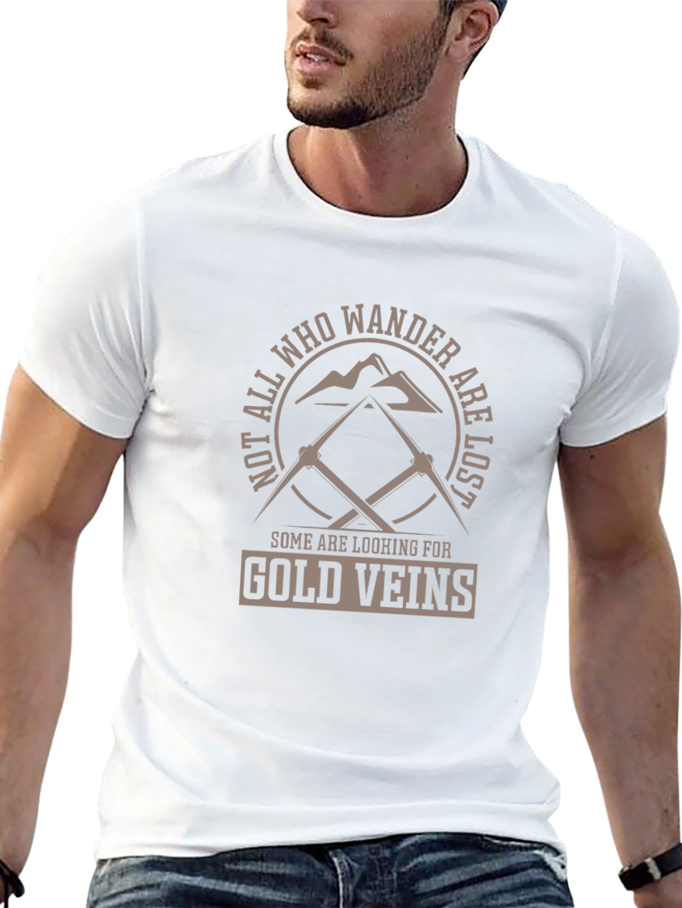 Wanderlust Gold Veins Black T-Shirt
