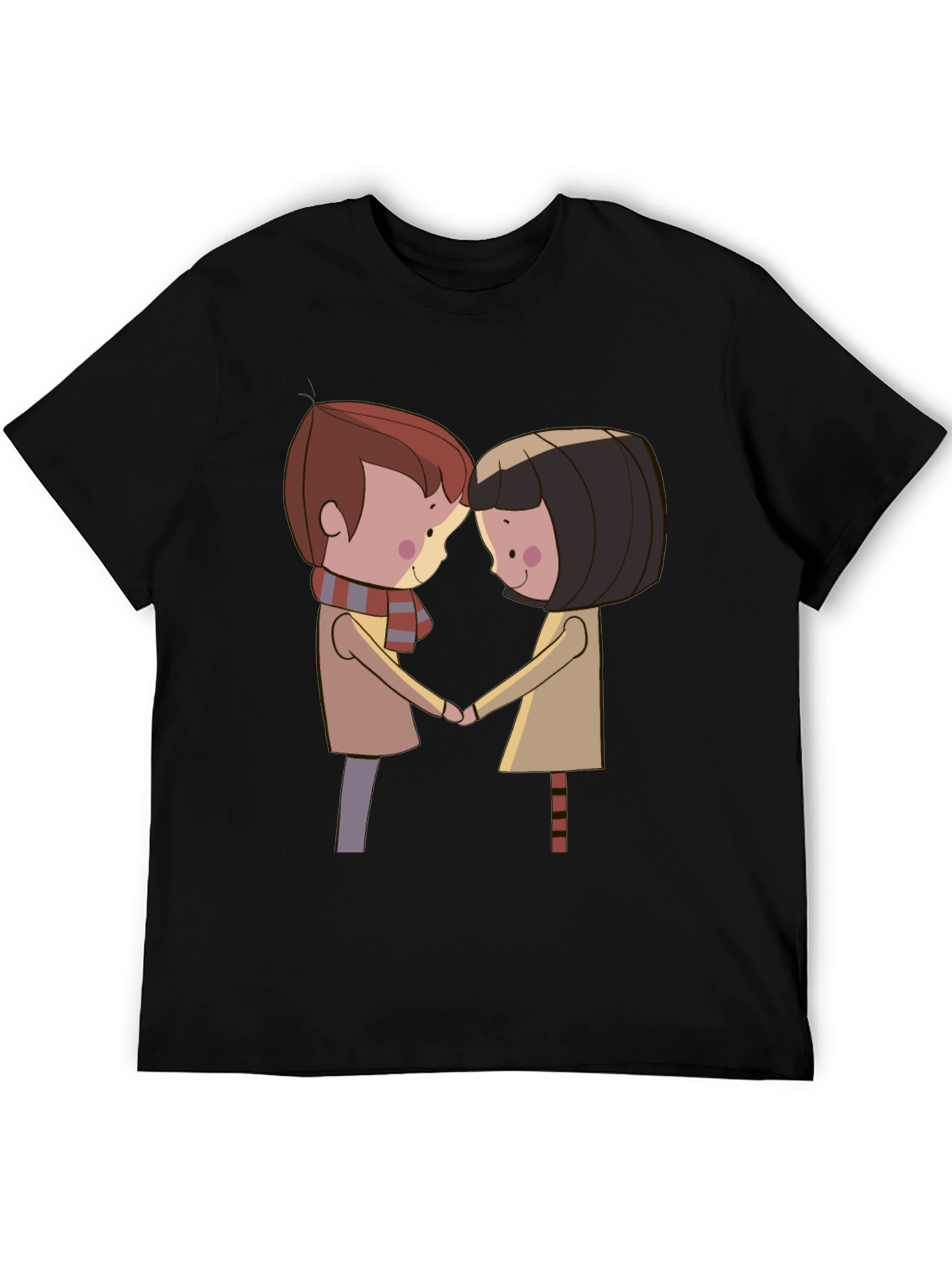 Cartoon Couple Graphic T-Shirt