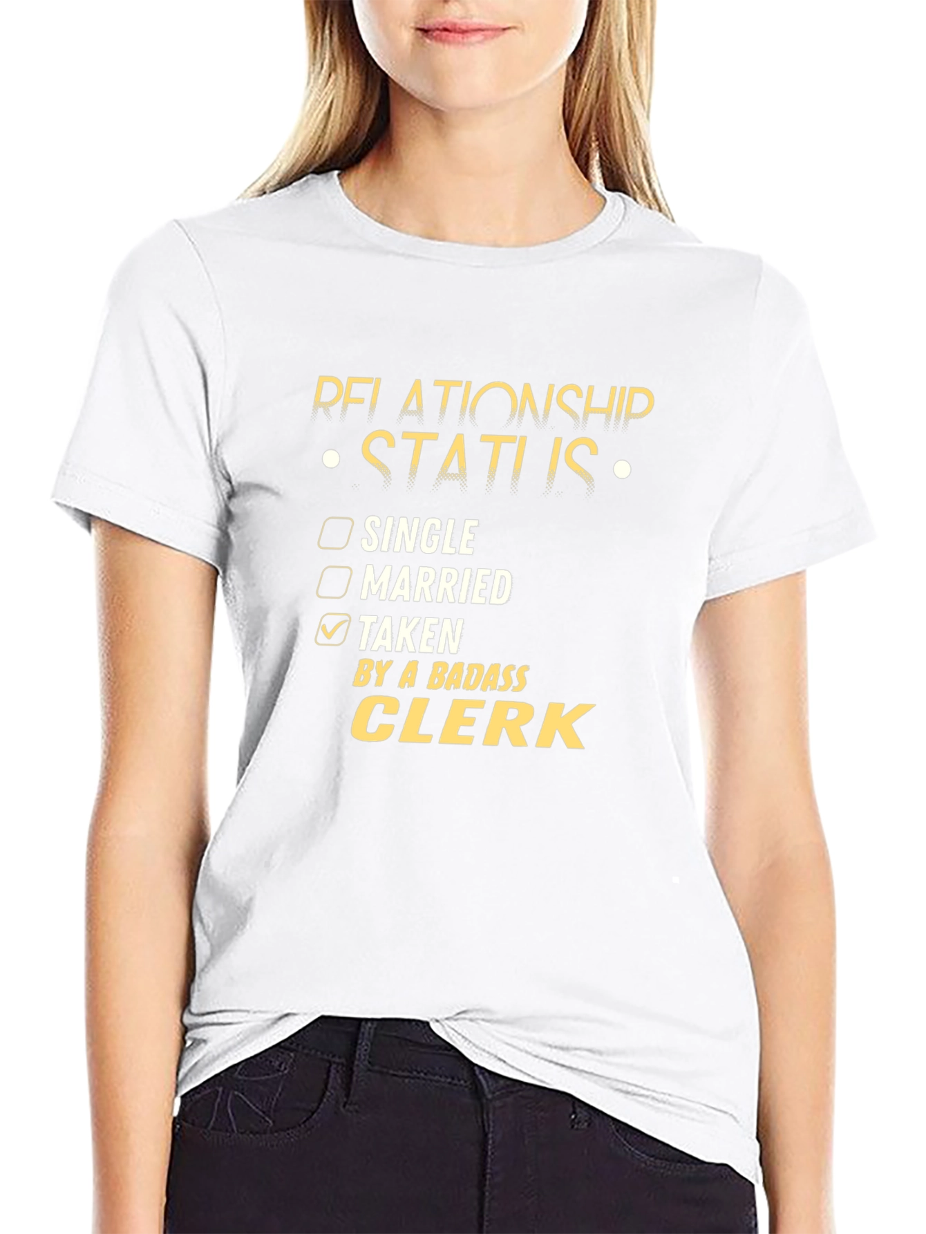 Badass Clerk Relationship Status T-Shirt