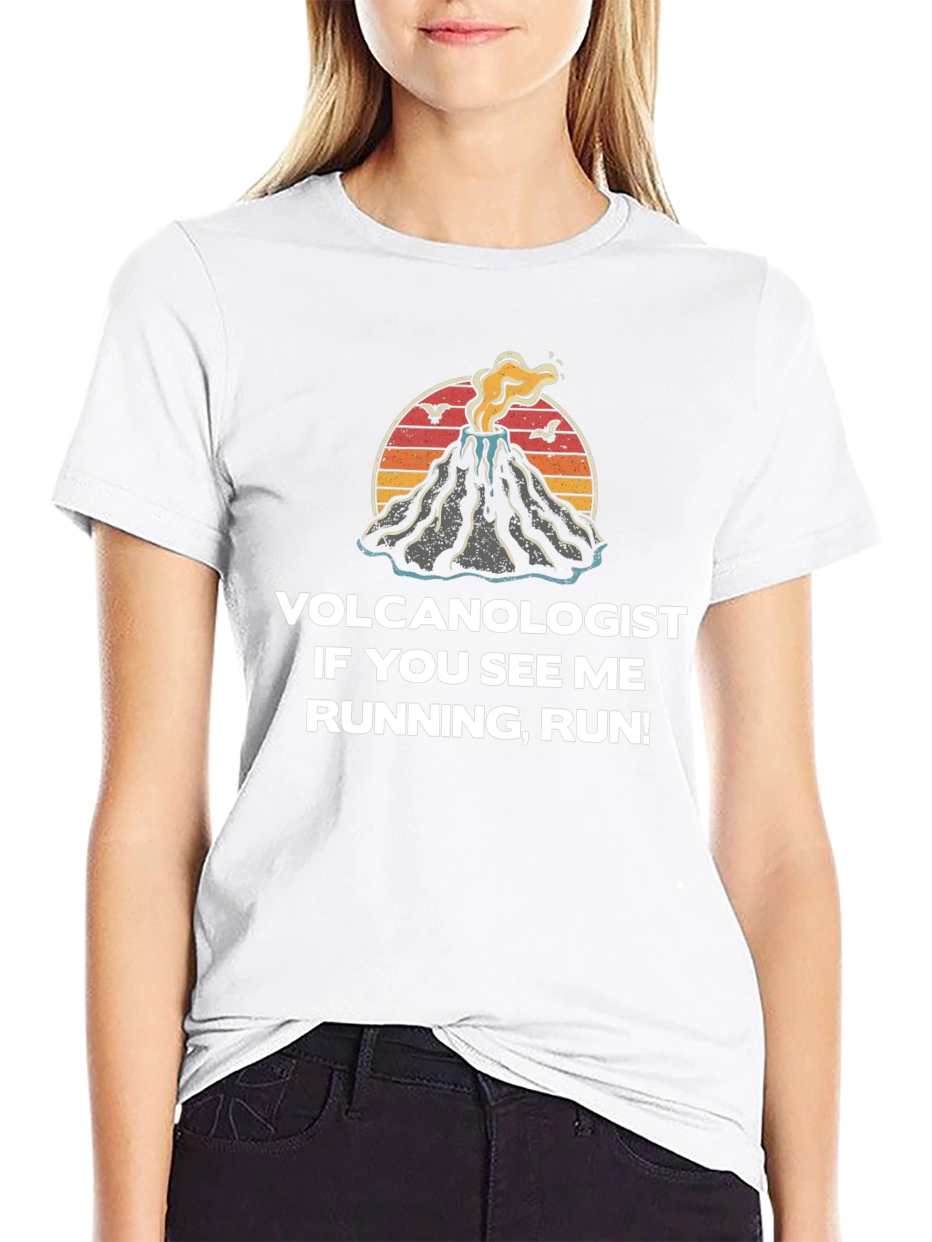 Volcanologist Run T-Shirt - Funny Geologist Tee