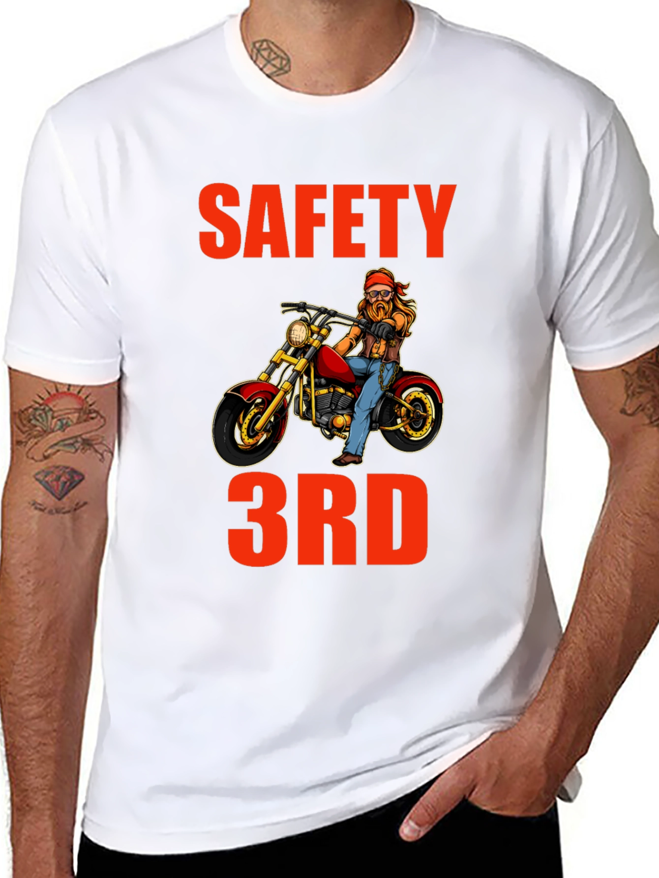 Safety 3rd Motorcycle T-Shirt - Funny Biker Tee