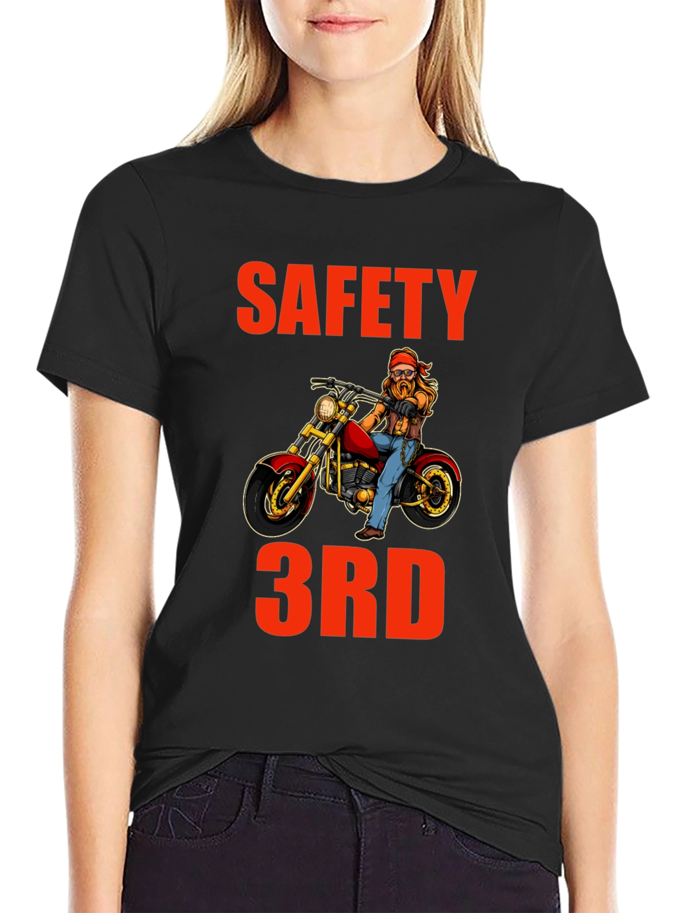 Safety 3rd Motorcycle T-Shirt - Funny Biker Tee
