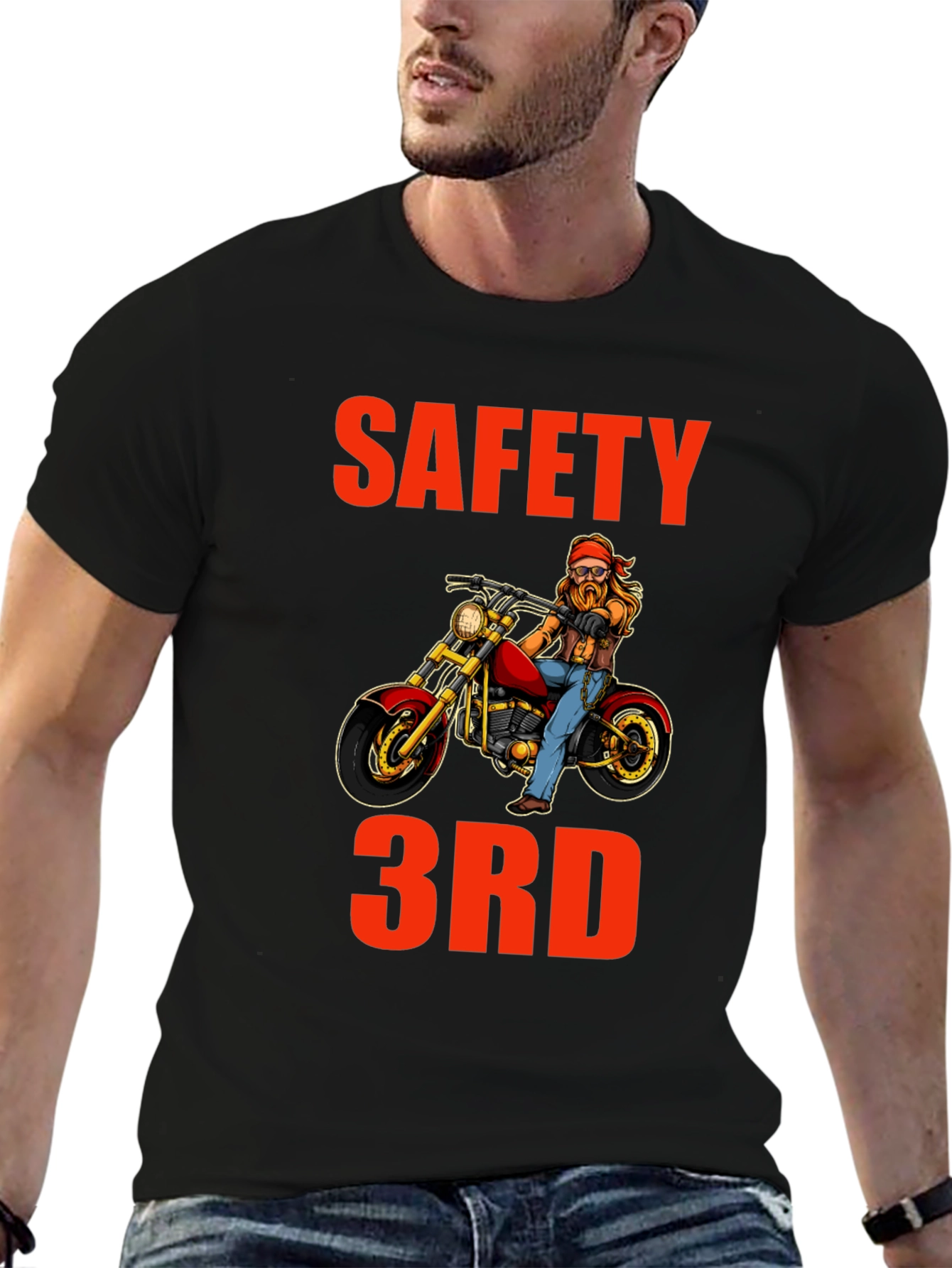 Safety 3rd Motorcycle T-Shirt - Funny Biker Tee