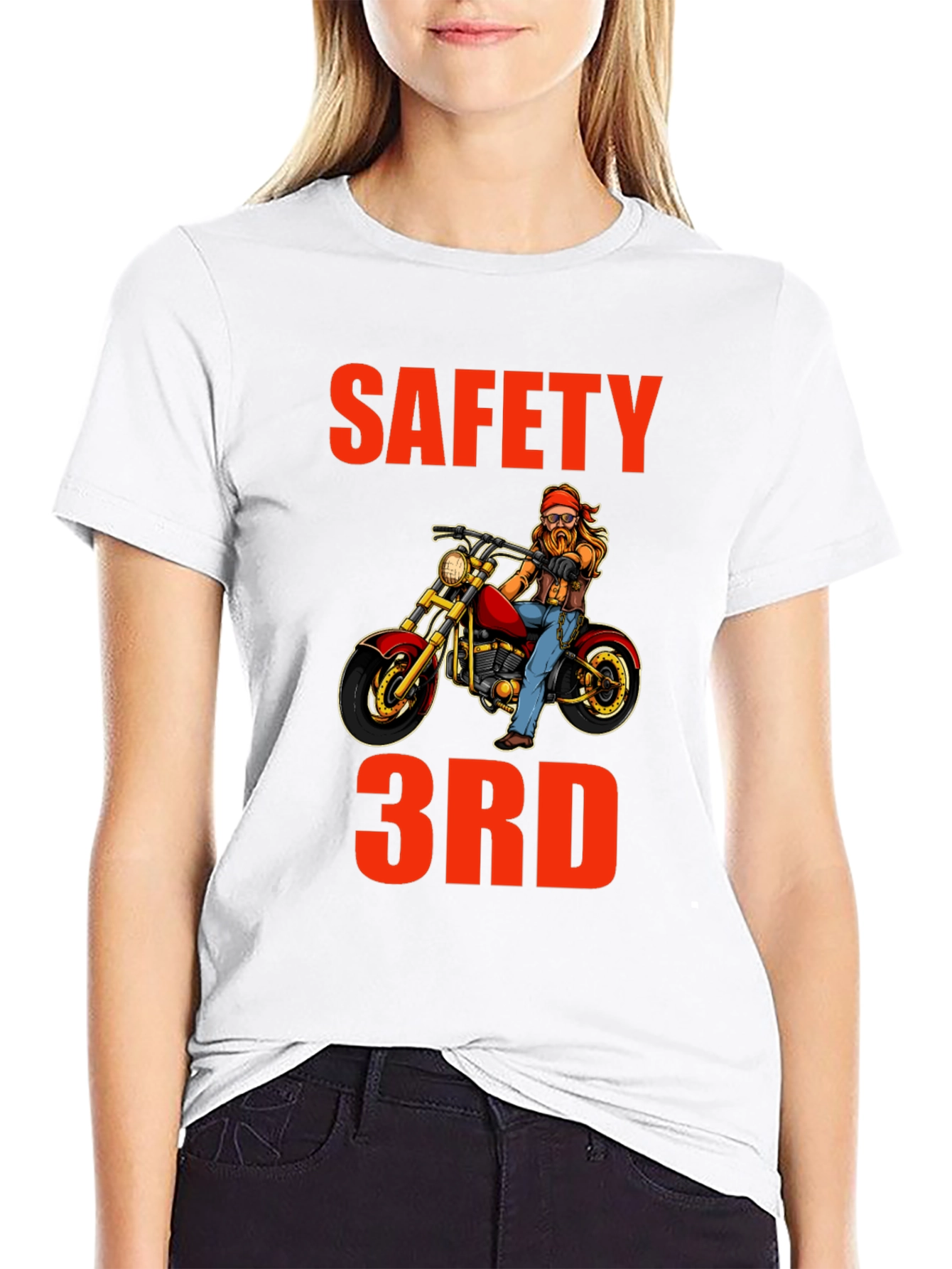 Safety 3rd Motorcycle T-Shirt - Funny Biker Tee