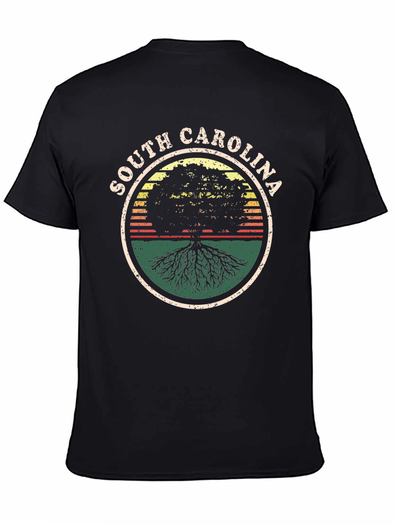 South Carolina Tree Graphic Tee - Black Casual Shirt