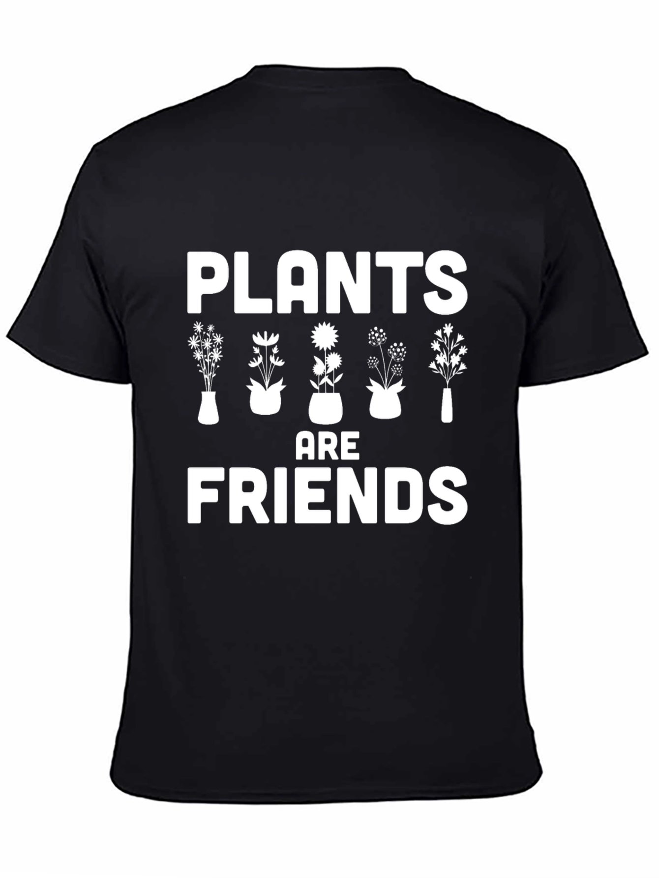 Plants are Friends Graphic Tee - Black