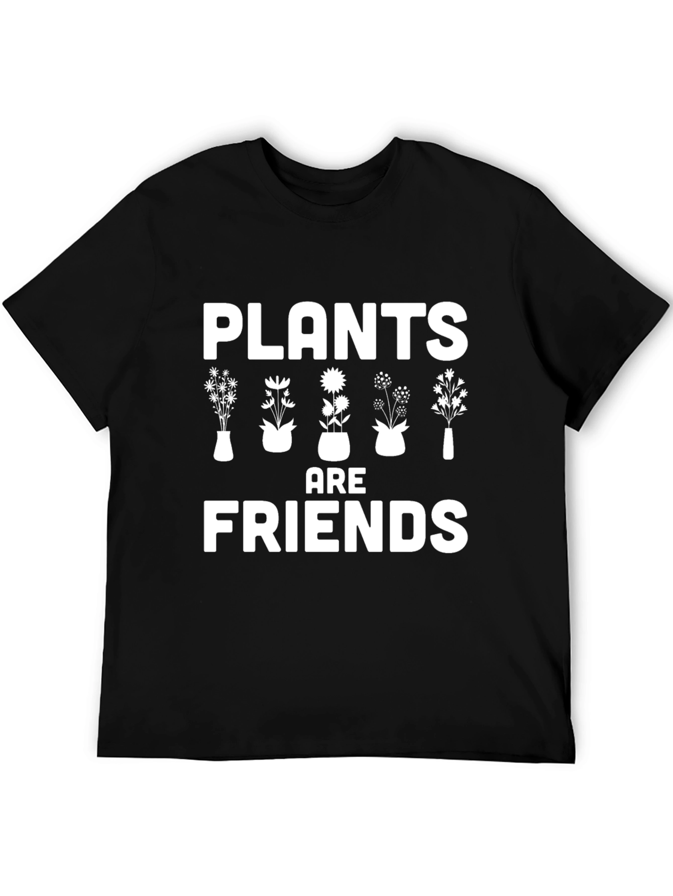 Plants are Friends Graphic Tee - Black