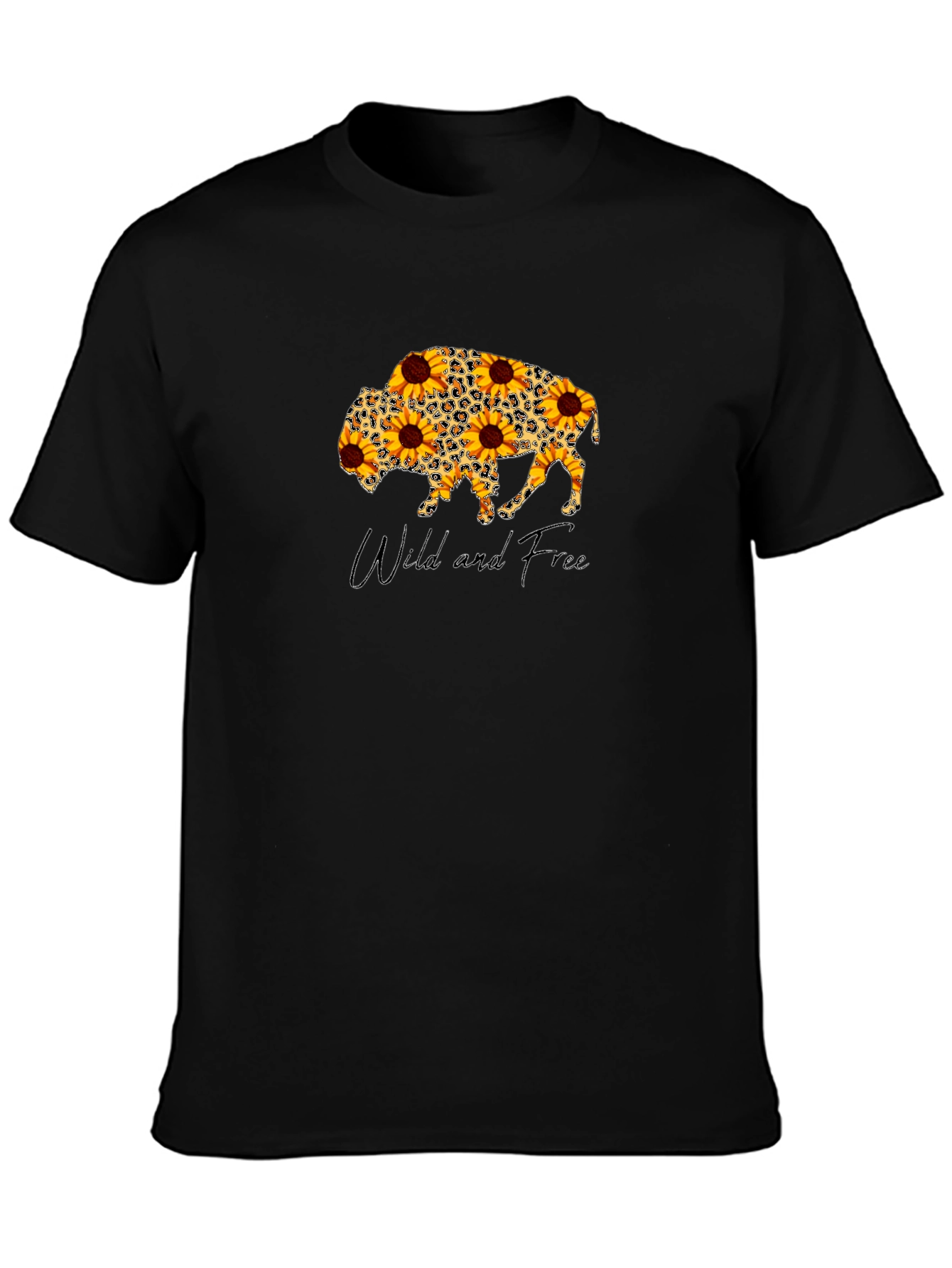 Wild and Free Sunflower Buffalo T-Shirt