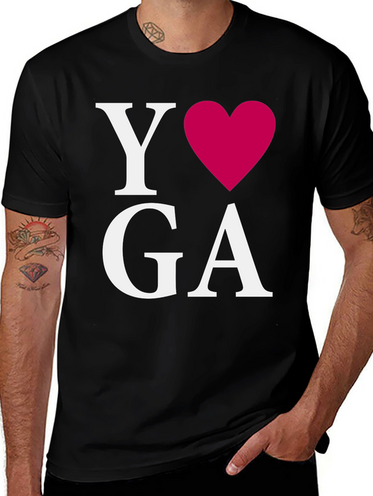 I Heart Yoga Black T-Shirt