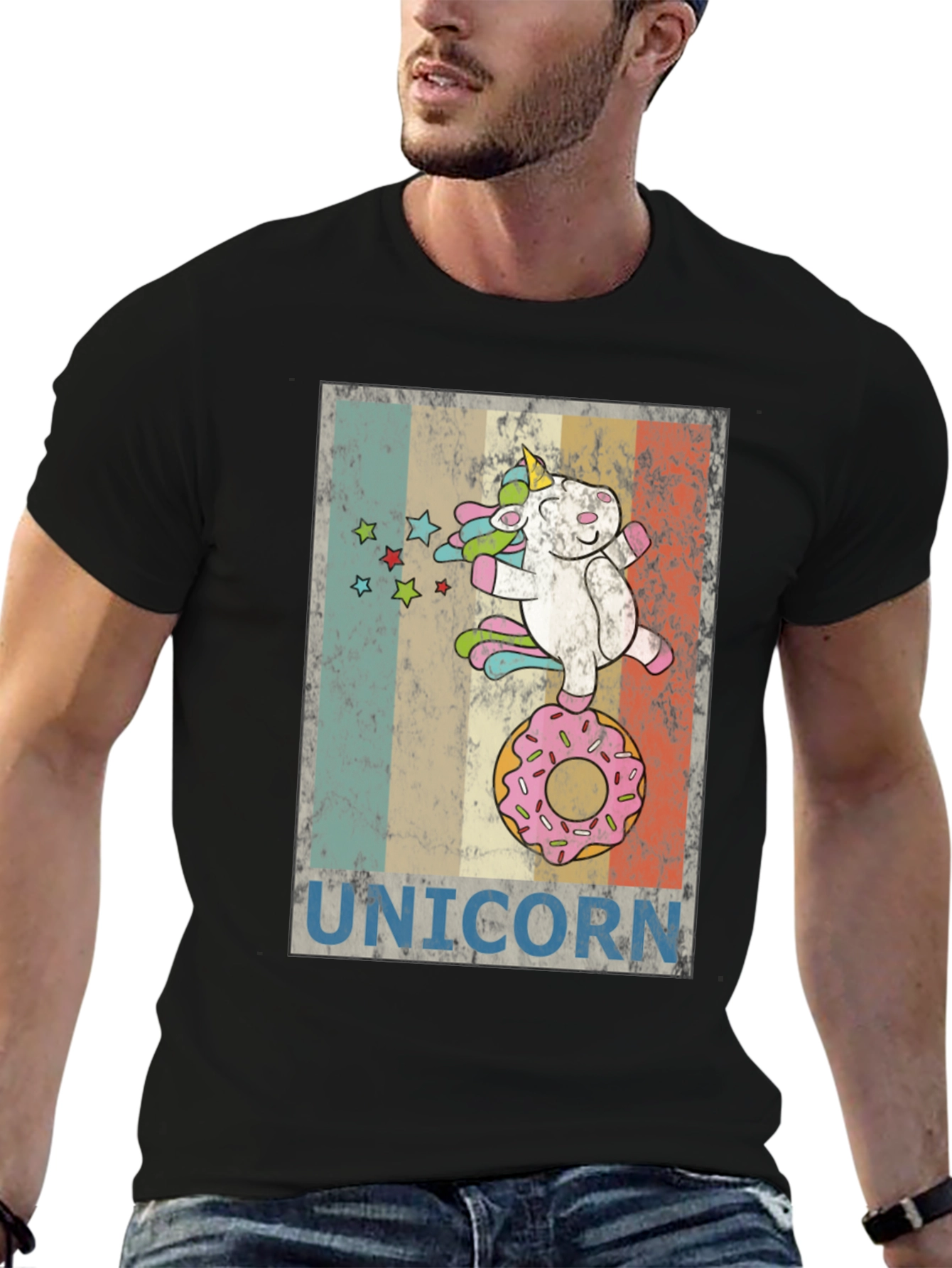 Unicorn on Donut Graphic Tee