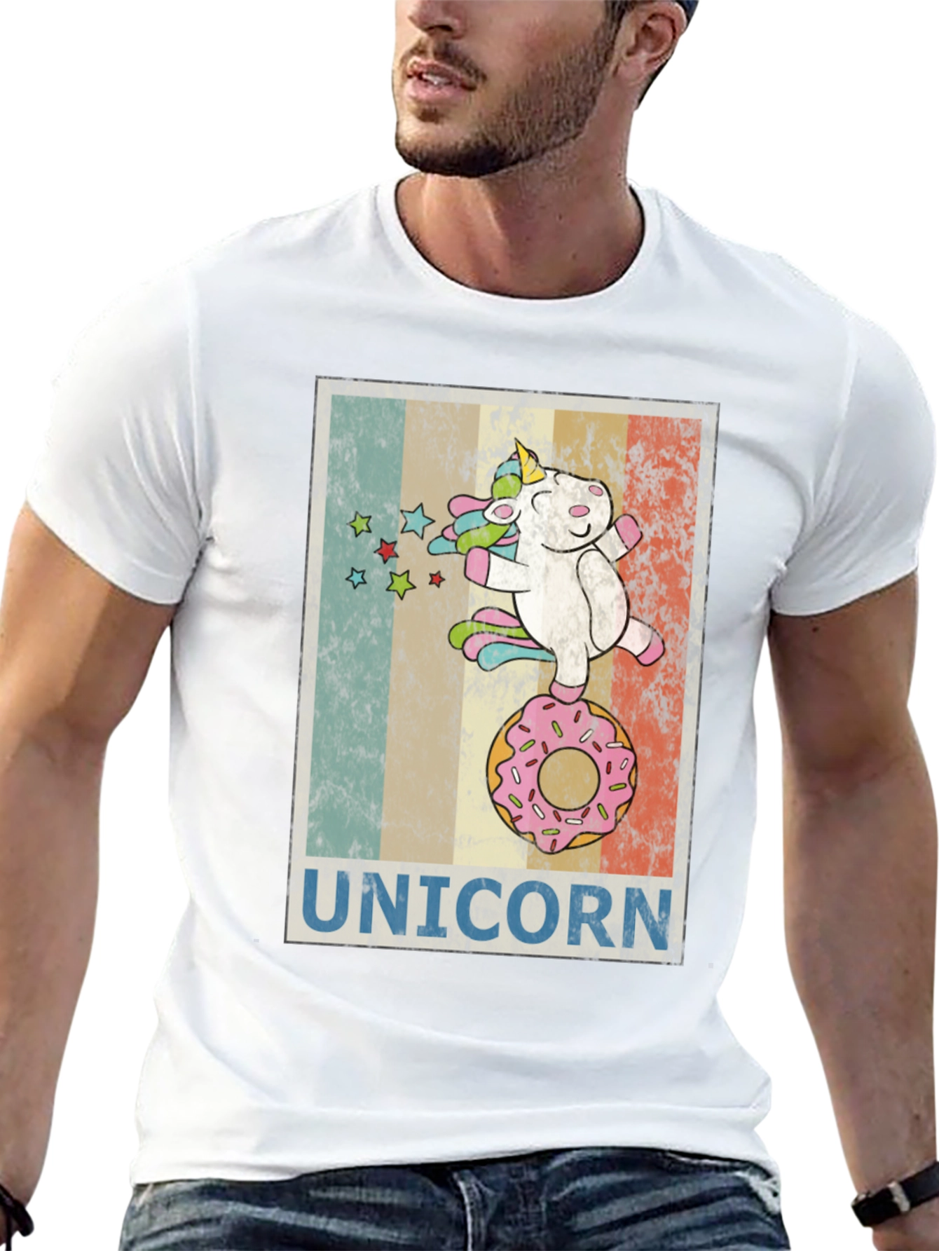 Unicorn on Donut Graphic Tee