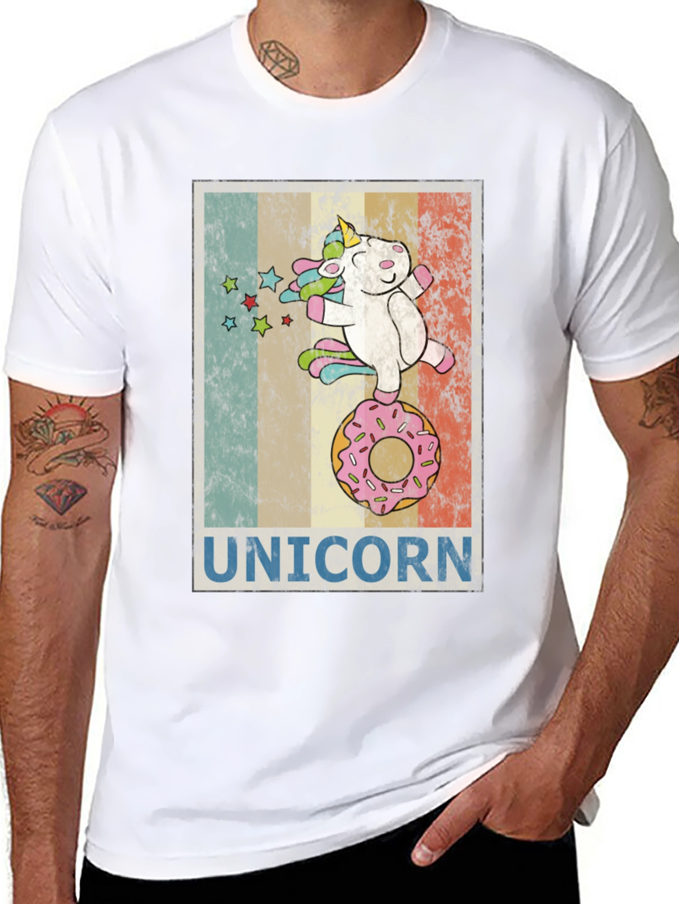 Unicorn on Donut Graphic Tee