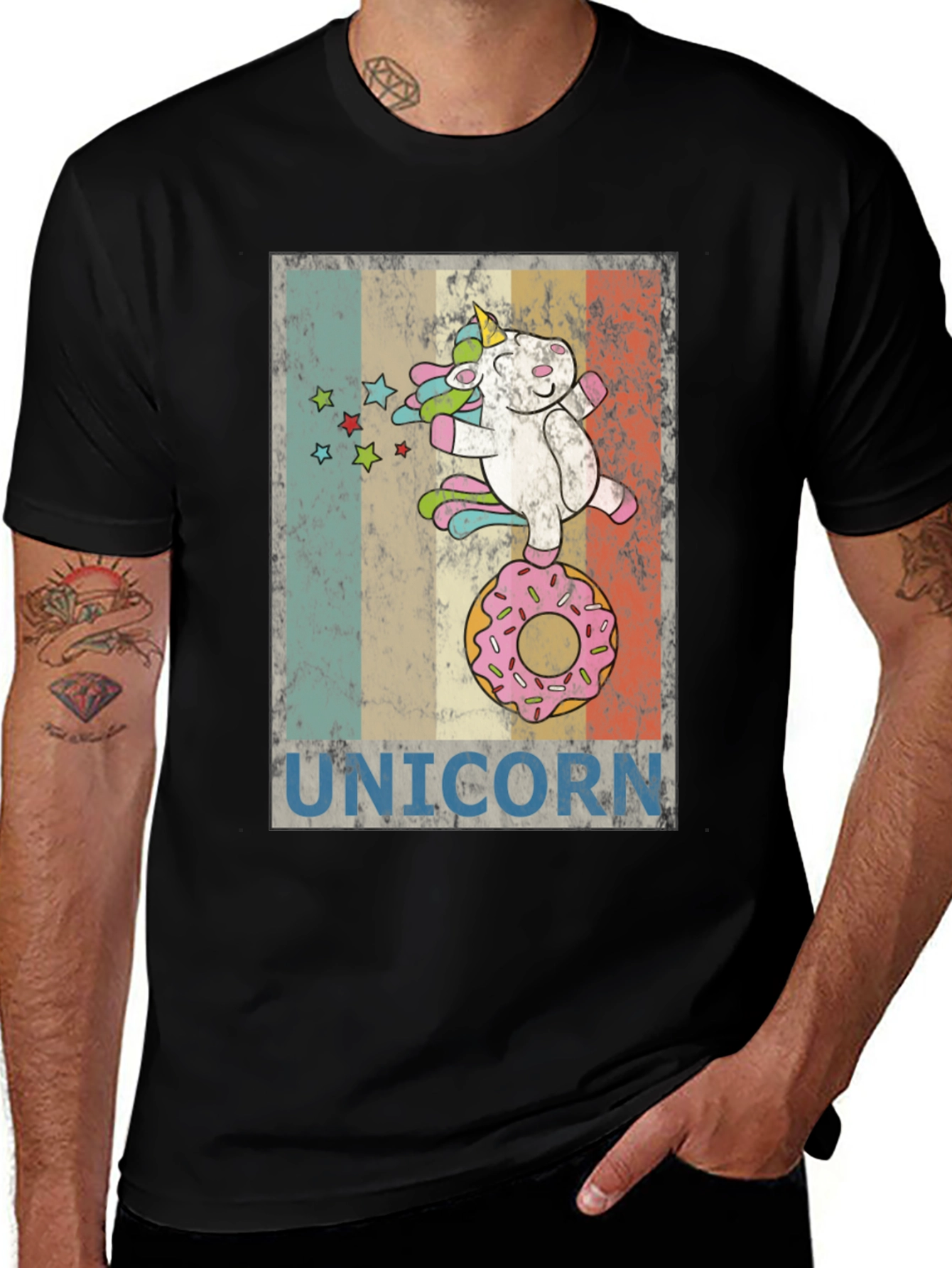 Unicorn on Donut Graphic Tee