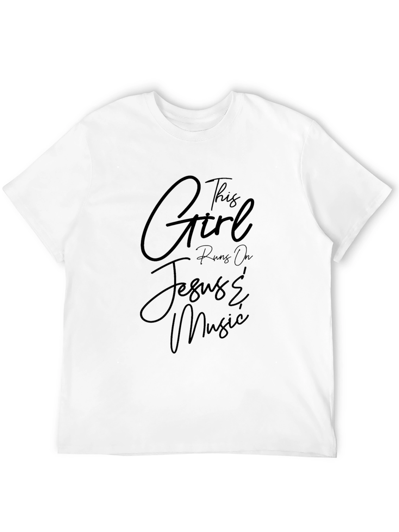 This Girl Runs On Jesus & Music T-Shirt