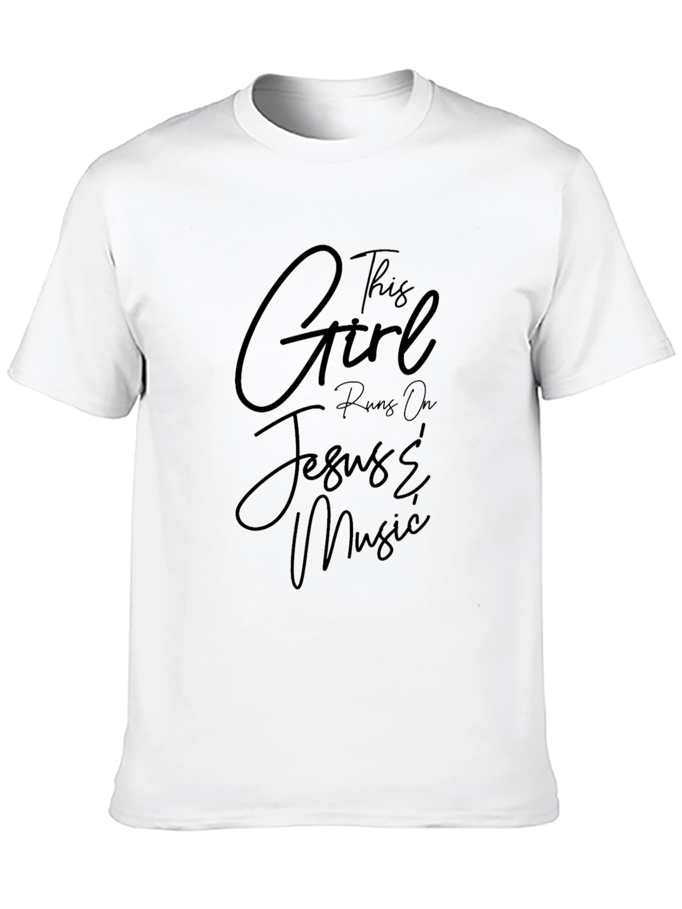 This Girl Runs On Jesus & Music T-Shirt