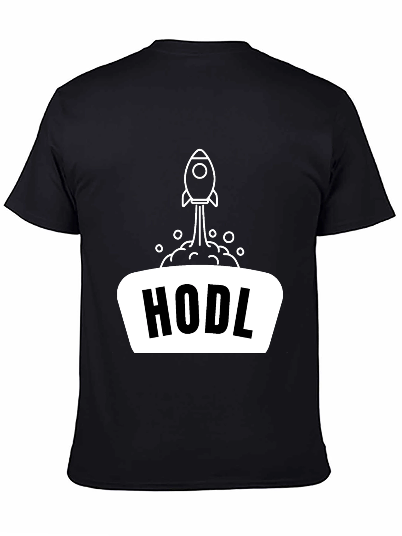 HODL Rocket Black T-Shirt - Crypto Investor Apparel