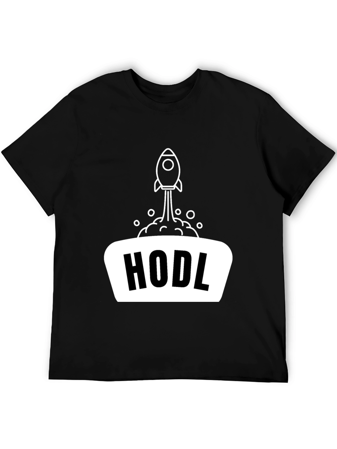 HODL Rocket Black T-Shirt - Crypto Investor Apparel