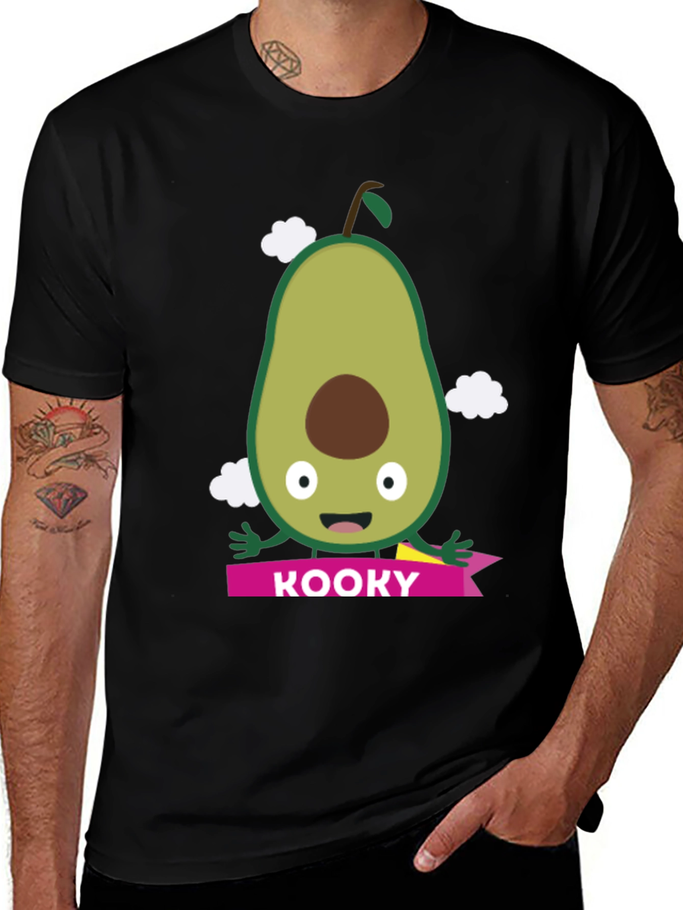 Kooky Avocado Graphic T-Shirt - Trendy Fruit Tee