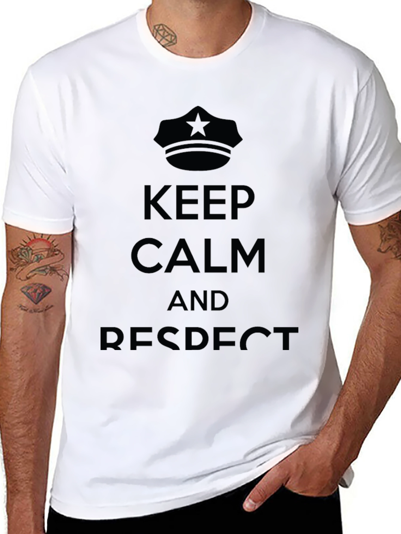 Keep Calm and Respect Graphic T-Shirt