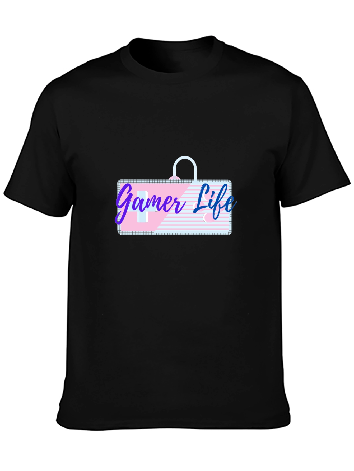 Gamer Life Graphic Tee - Black Casual T-Shirt