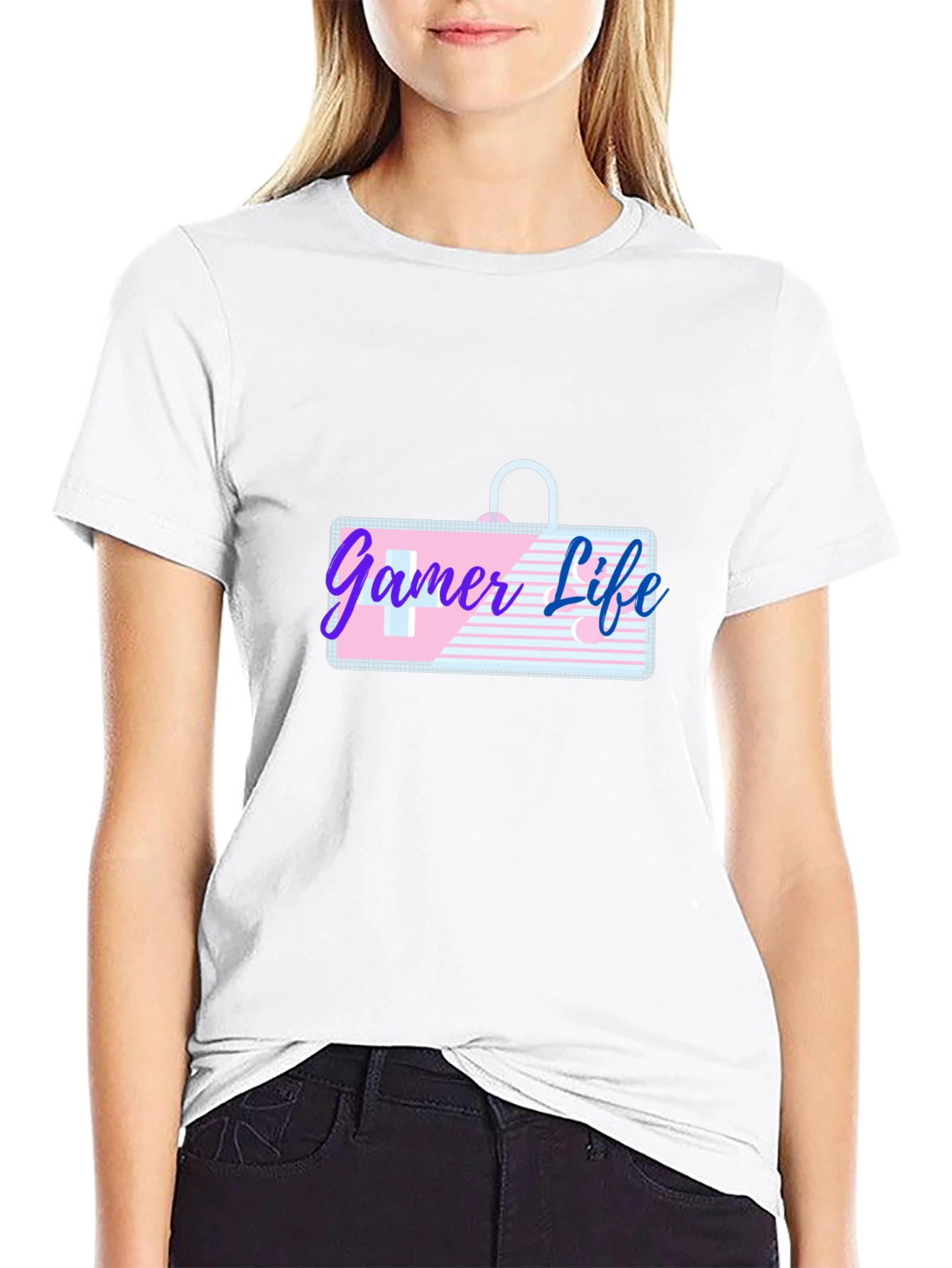 Gamer Life Graphic Tee - Black Casual T-Shirt
