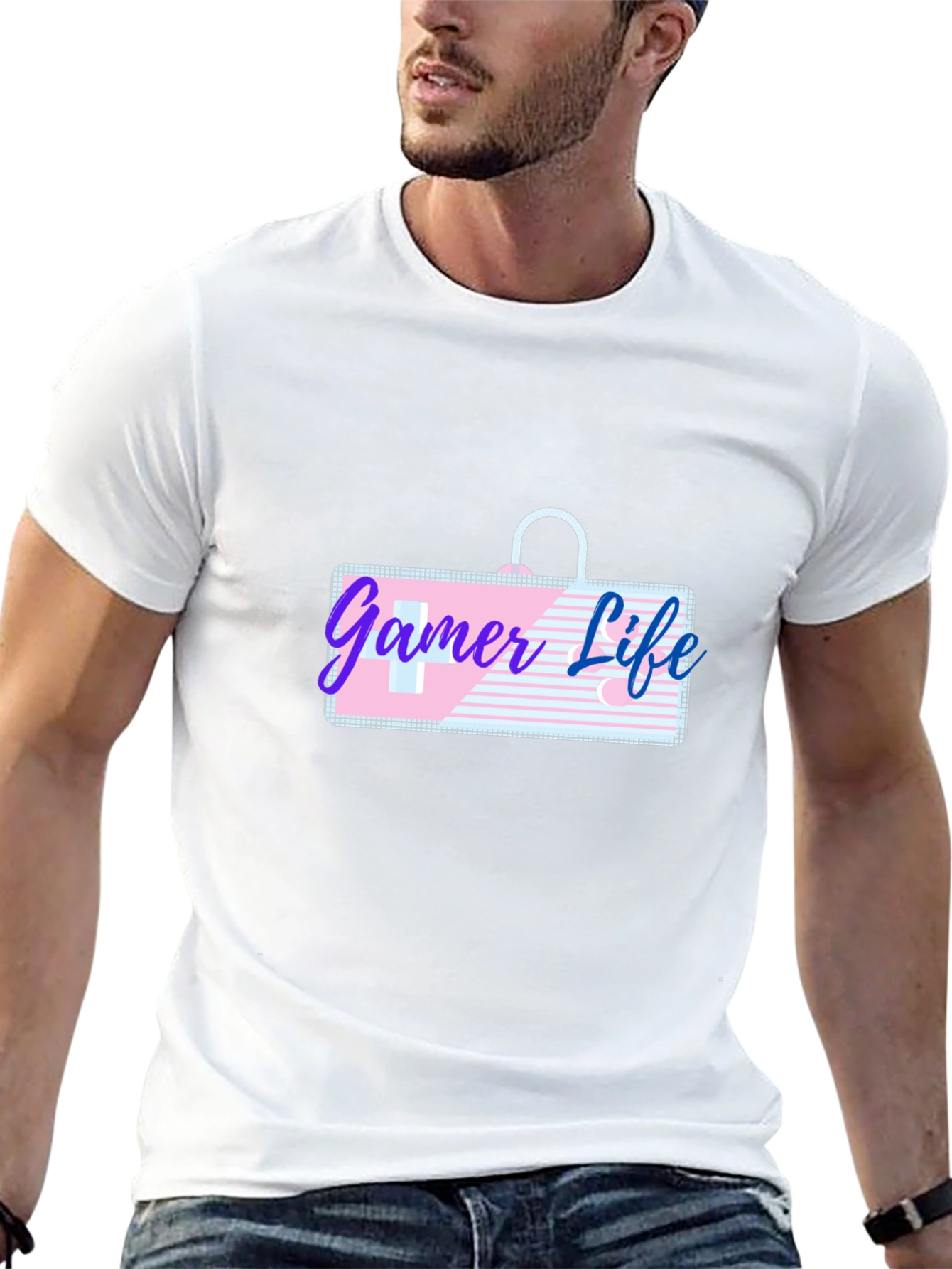 Gamer Life Graphic Tee - Black Casual T-Shirt