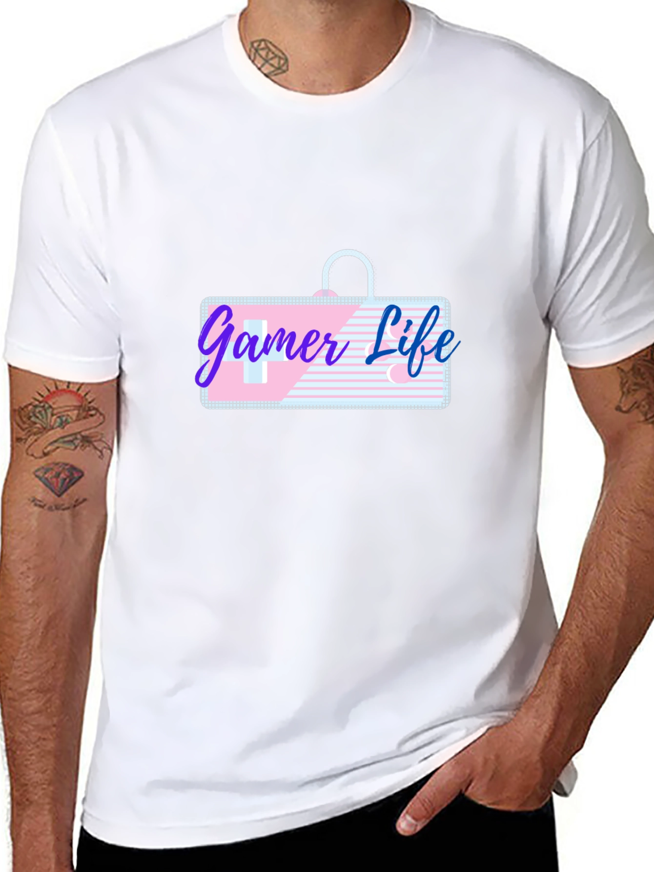 Gamer Life Graphic Tee - Black Casual T-Shirt