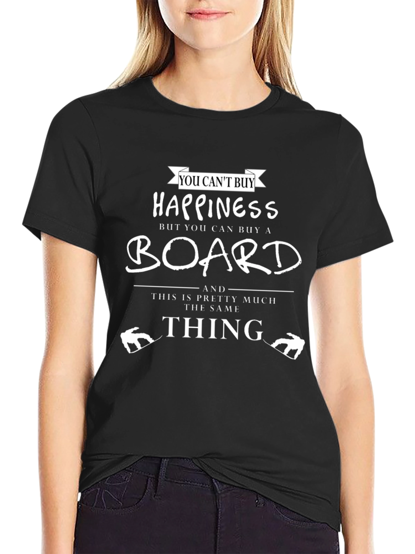 Happiness Board T-Shirt - Funny Snowboard Tee
