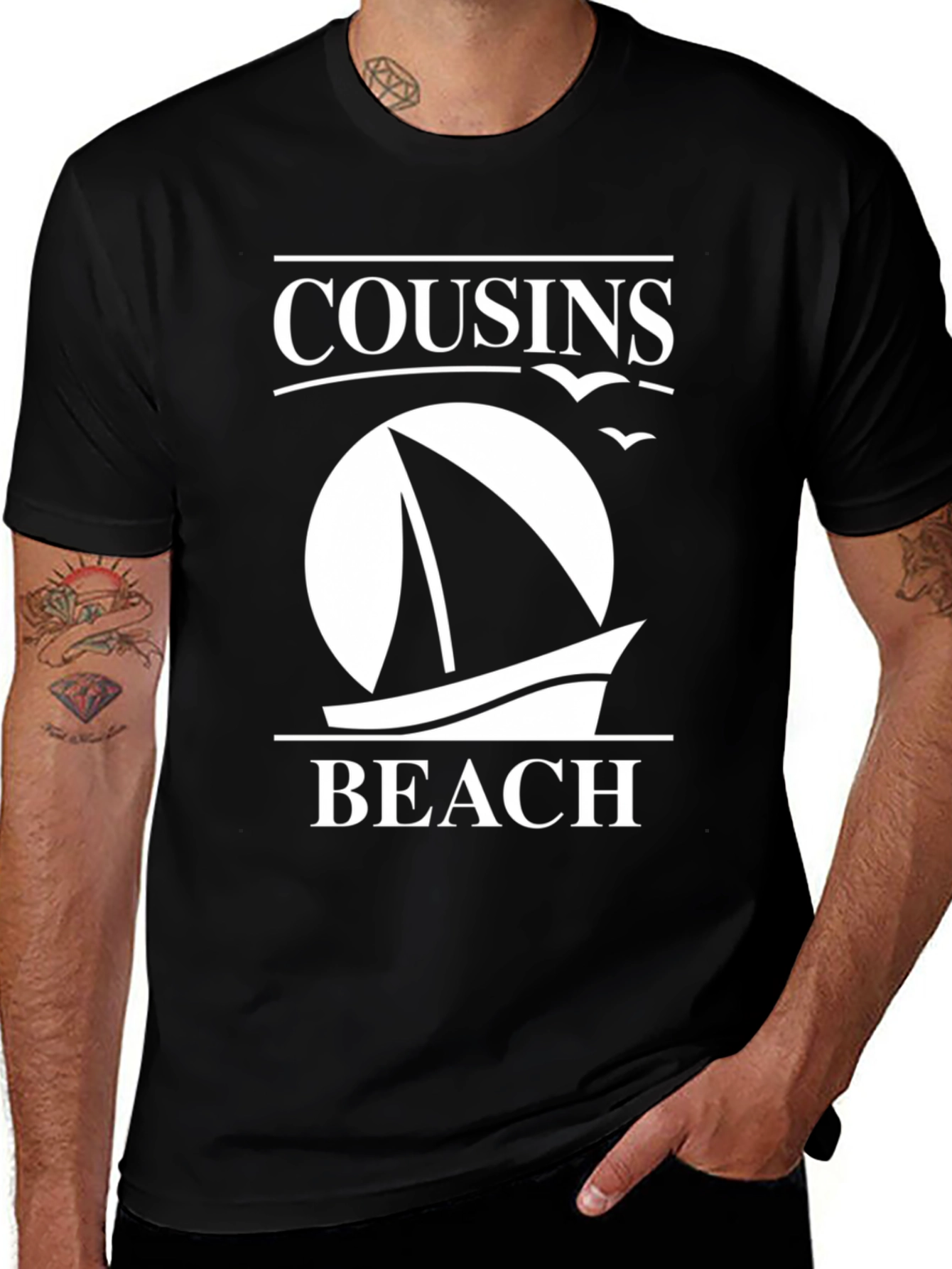 Cousins Beach Sailboat T-Shirt