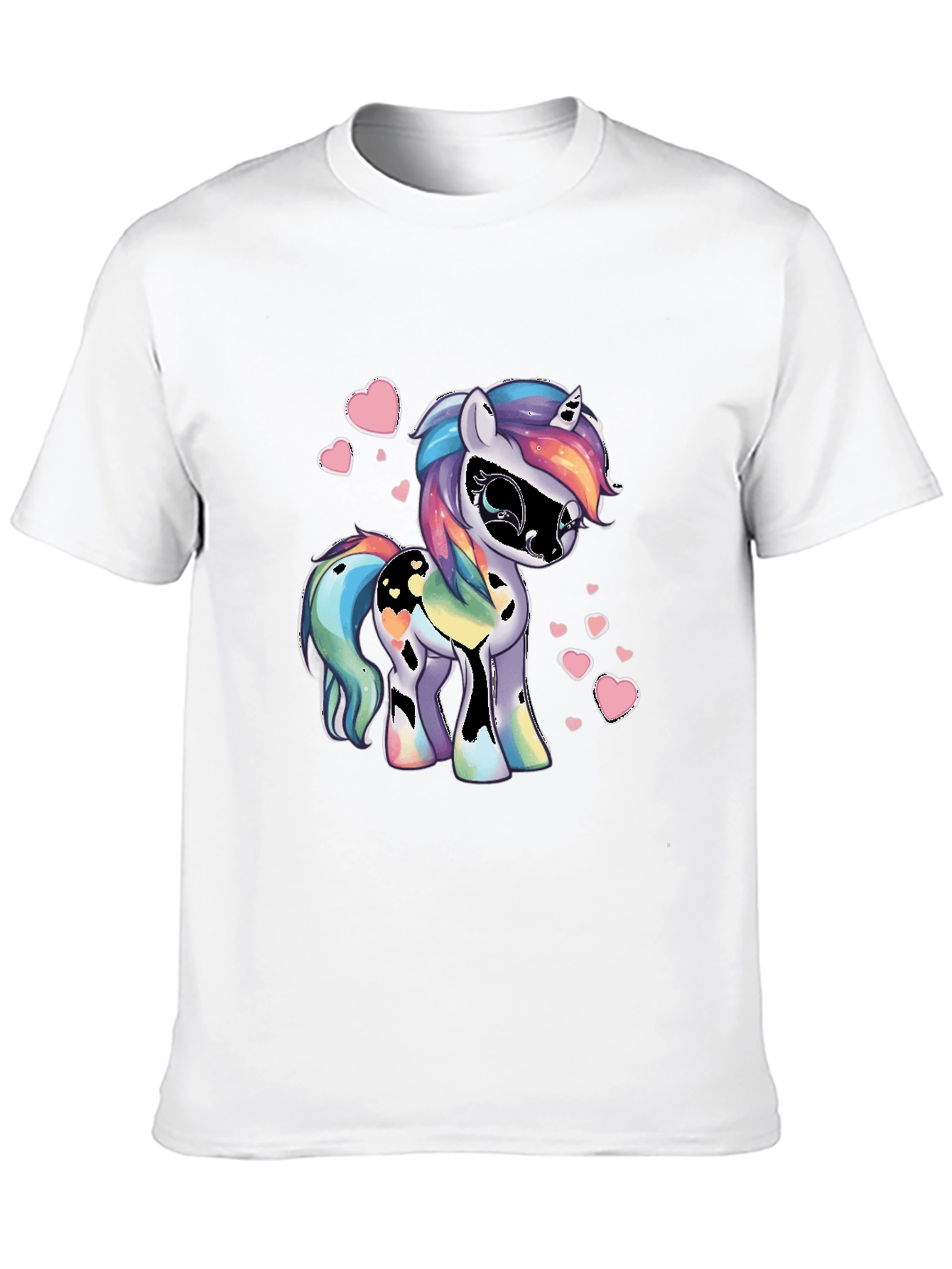 Unicorn Heart Black Graphic Tee