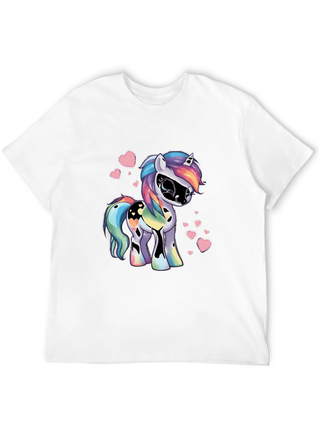Unicorn Heart Black Graphic Tee