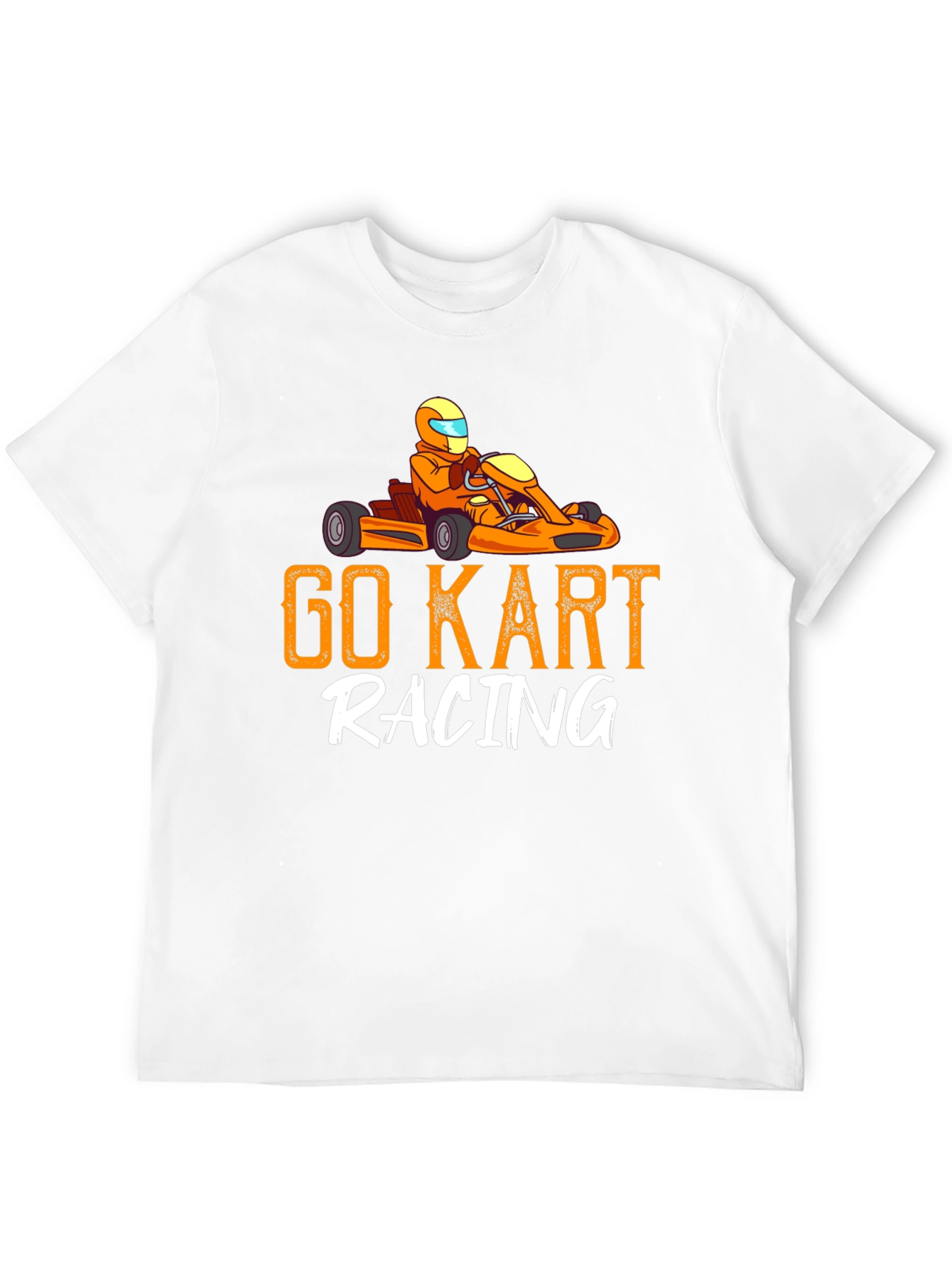 Go Kart Racing Black Graphic T-Shirt
