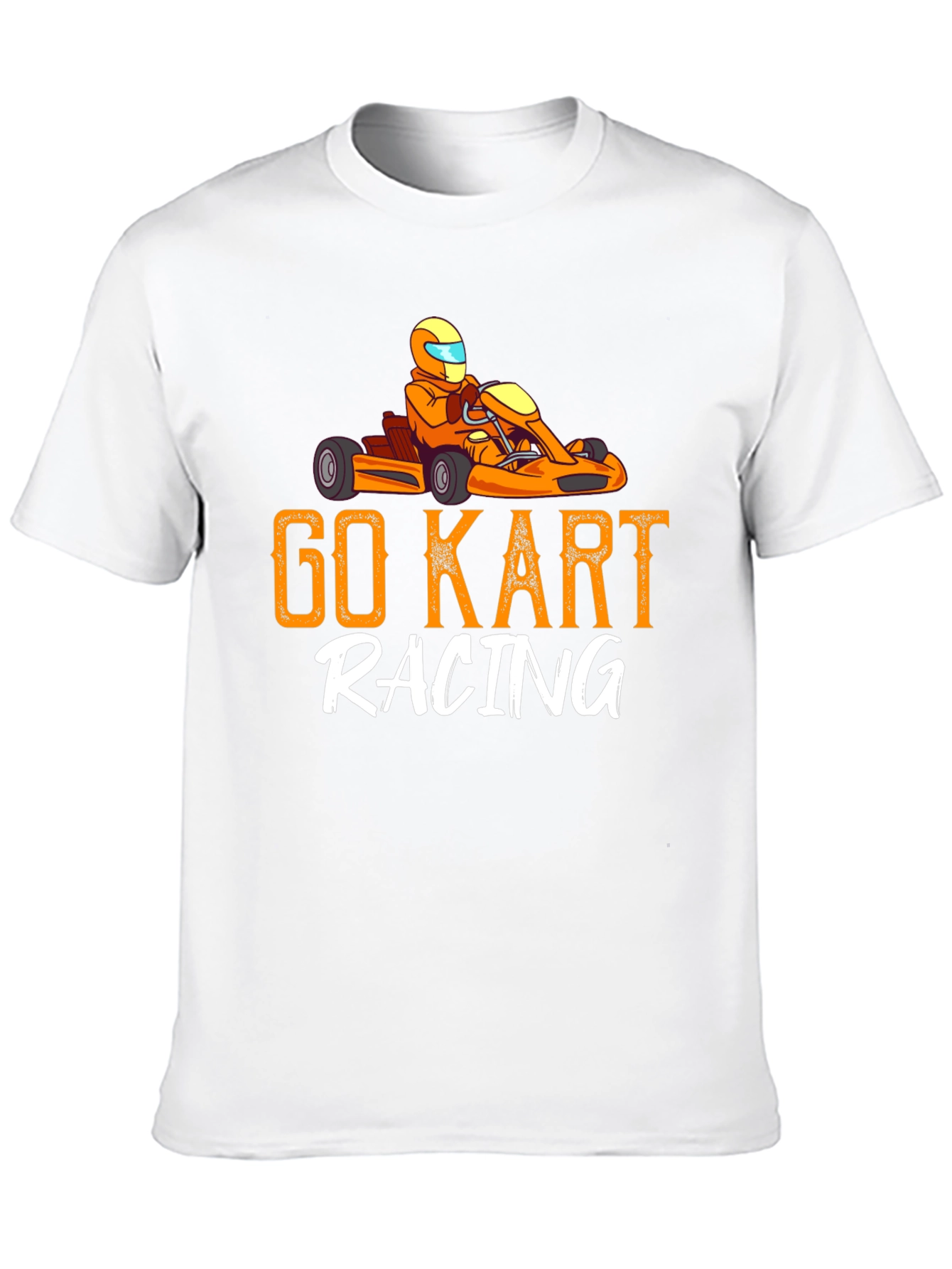 Go Kart Racing Black Graphic T-Shirt