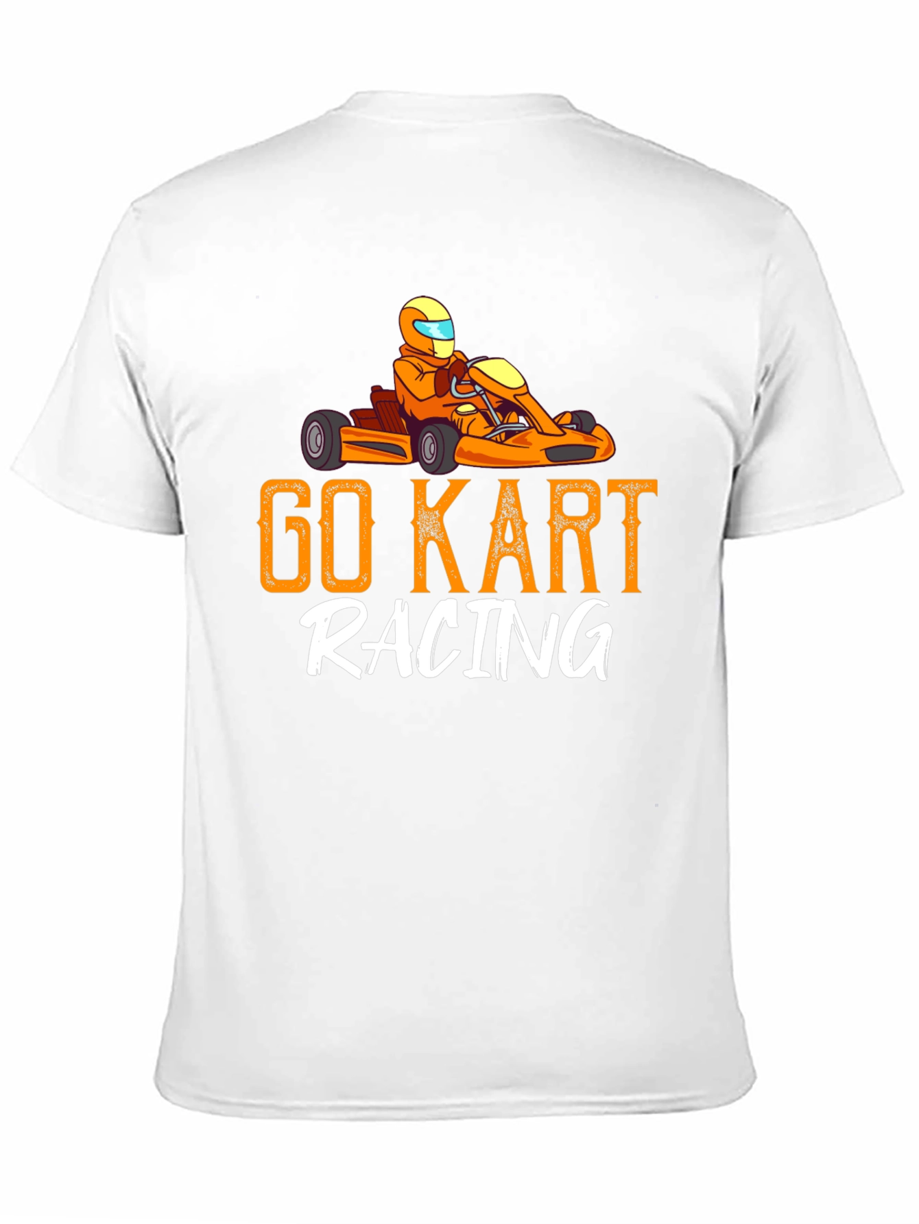 Go Kart Racing Black Graphic T-Shirt