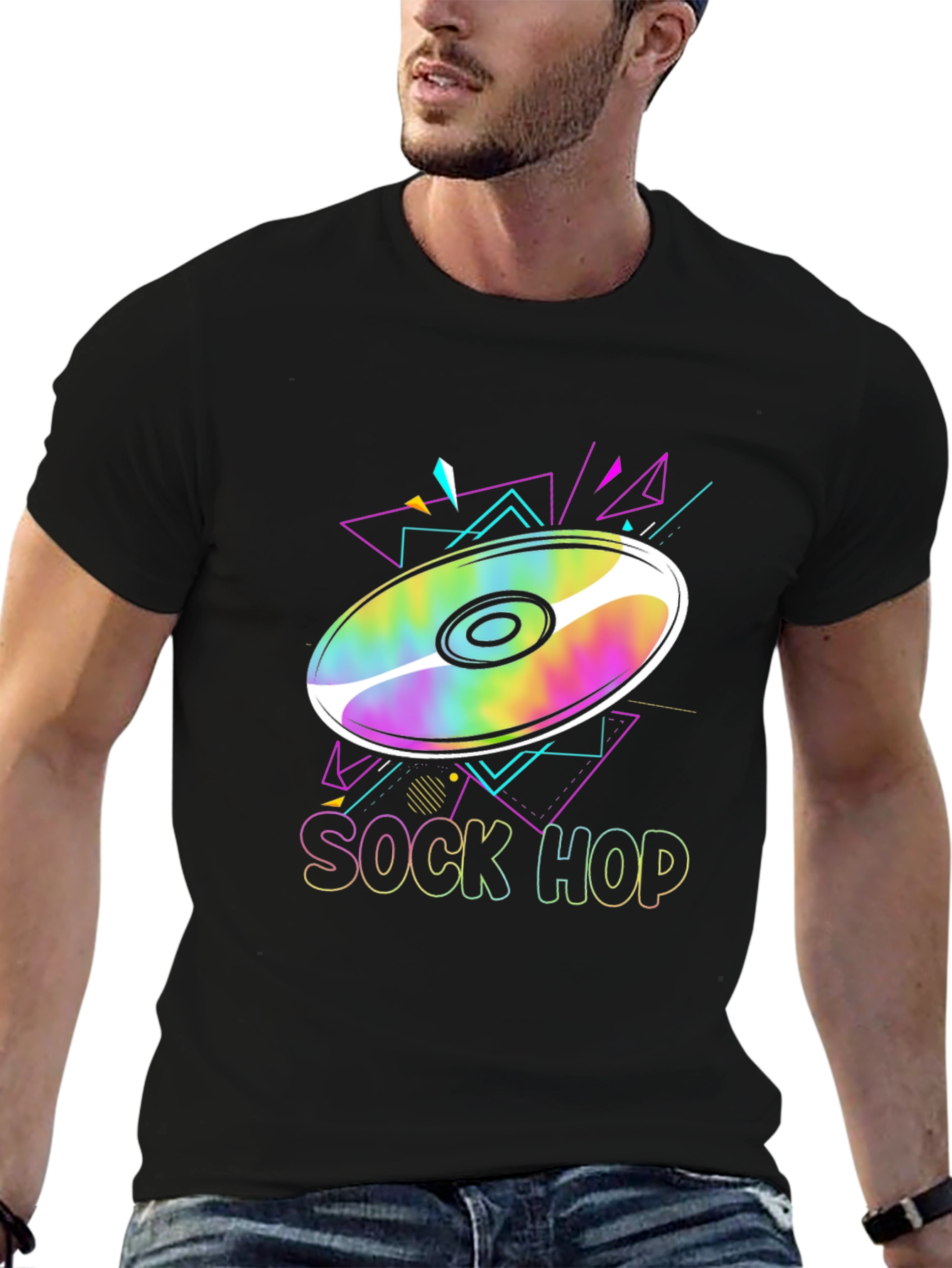 Retro Sock Hop Graphic Tee - 80s Party T-Shirt