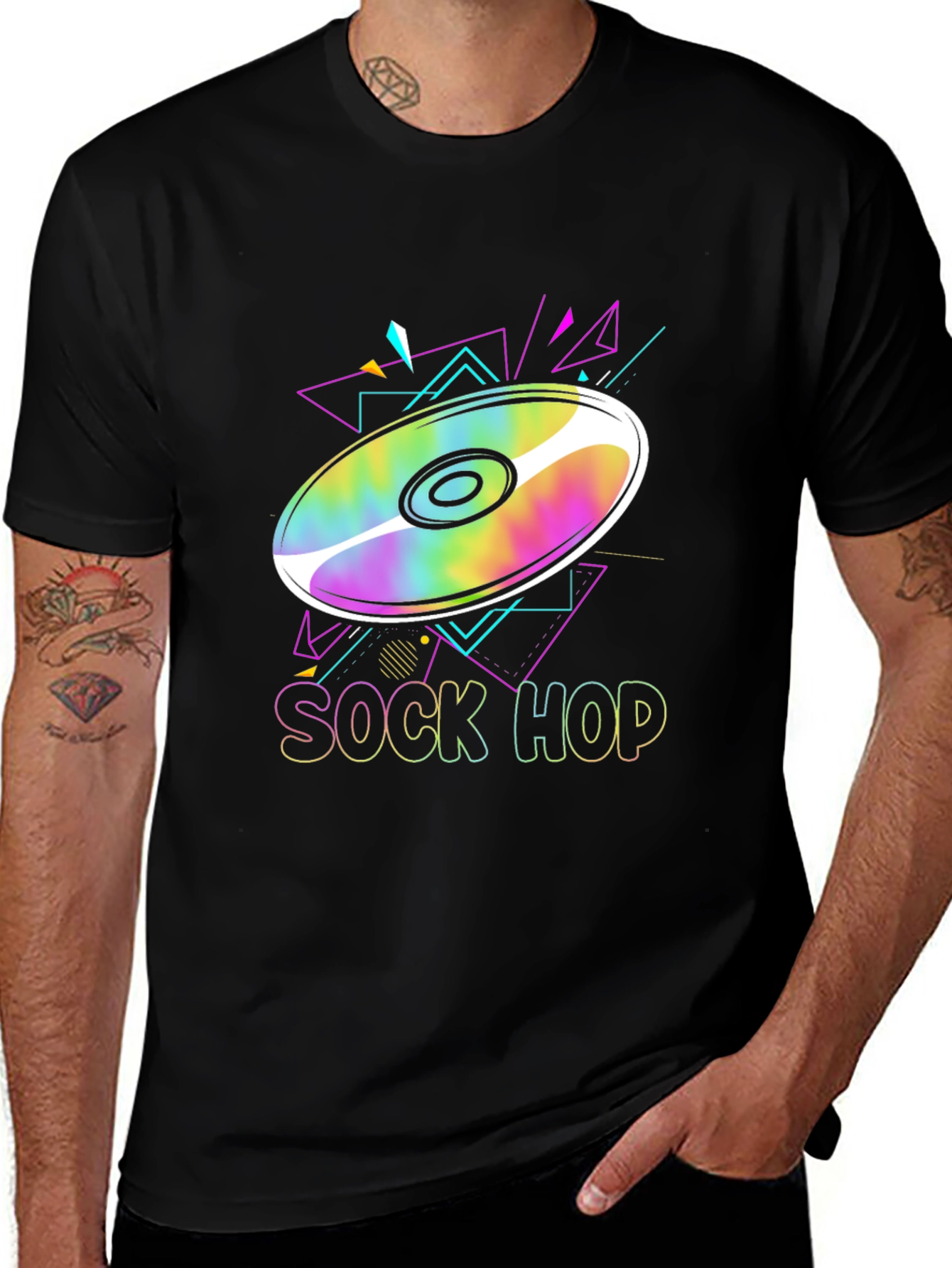 Retro Sock Hop Graphic Tee - 80s Party T-Shirt