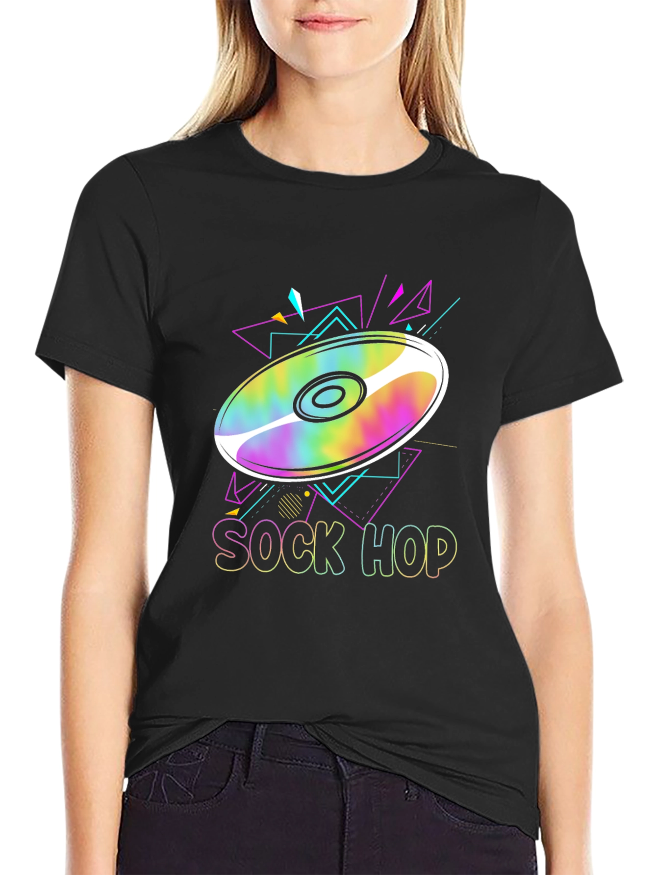 Retro Sock Hop Graphic Tee - 80s Party T-Shirt