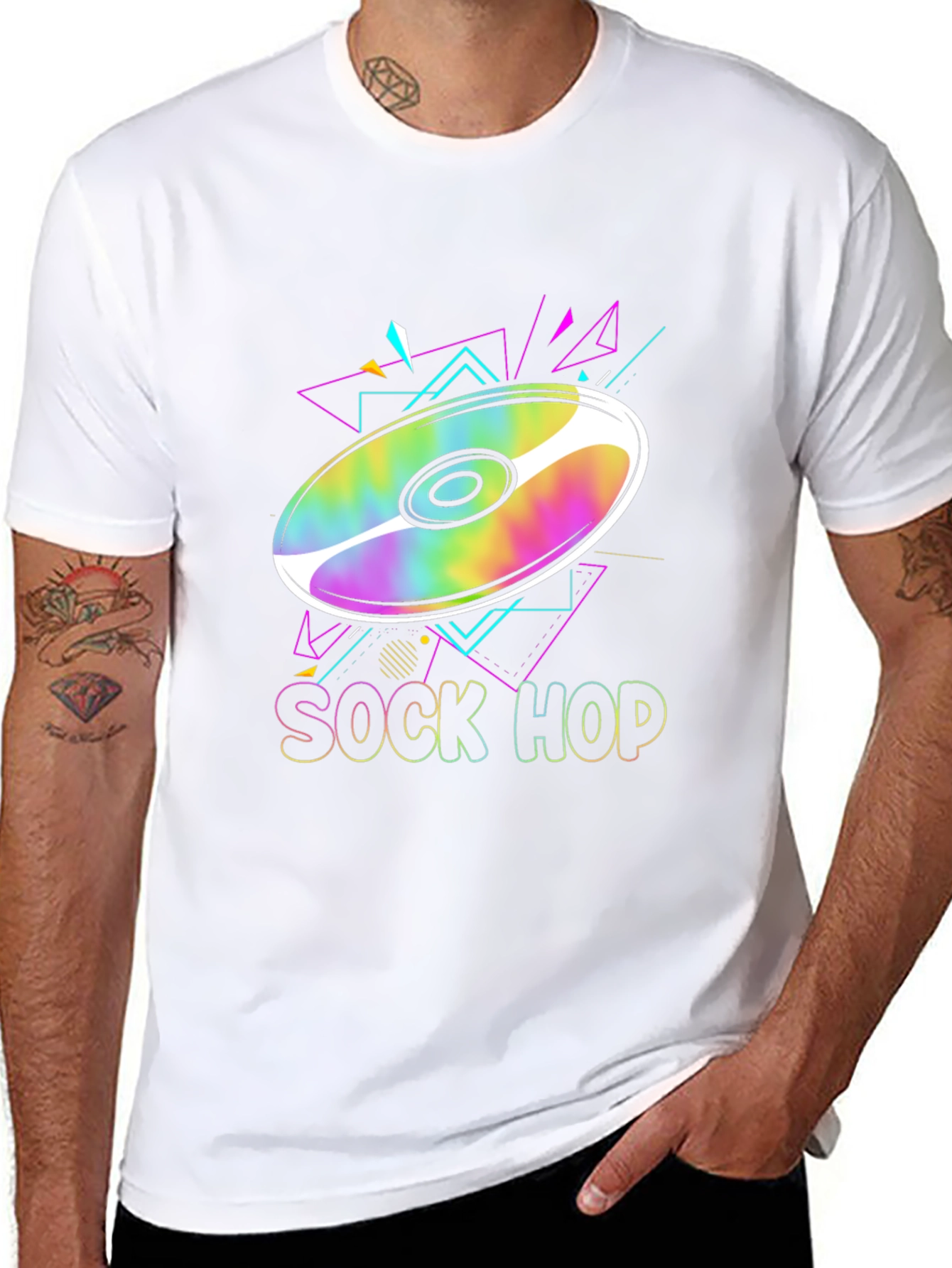 Retro Sock Hop Graphic Tee - 80s Party T-Shirt