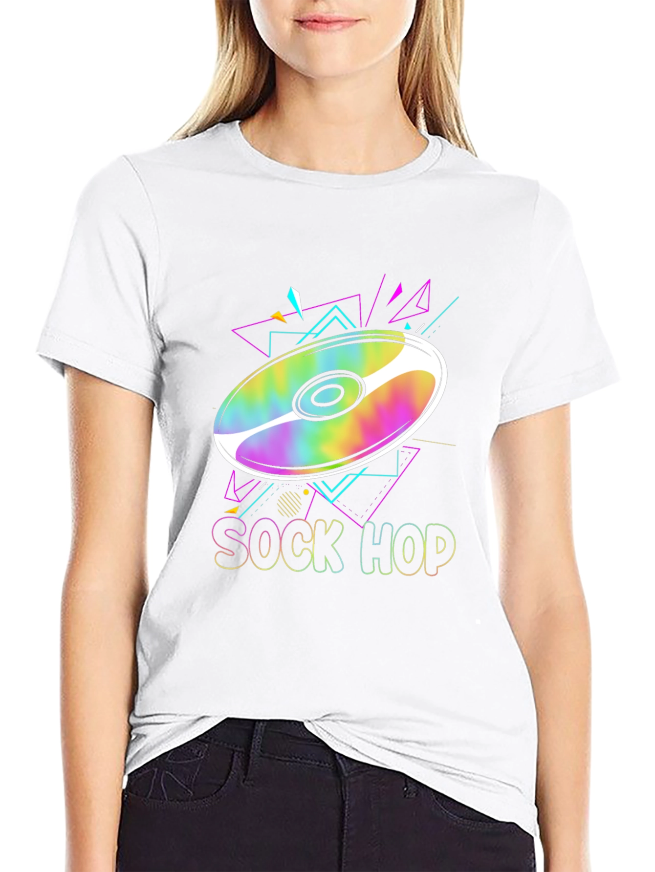 Retro Sock Hop Graphic Tee - 80s Party T-Shirt