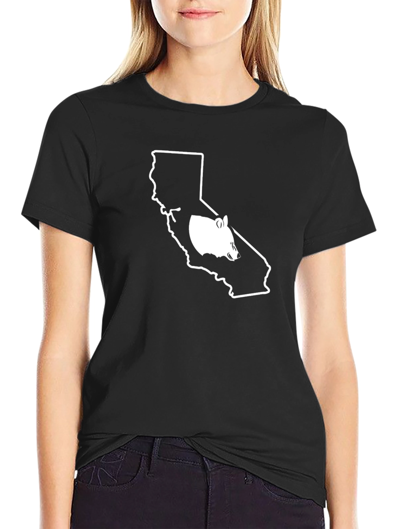 California Bear Graphic Tee - Black