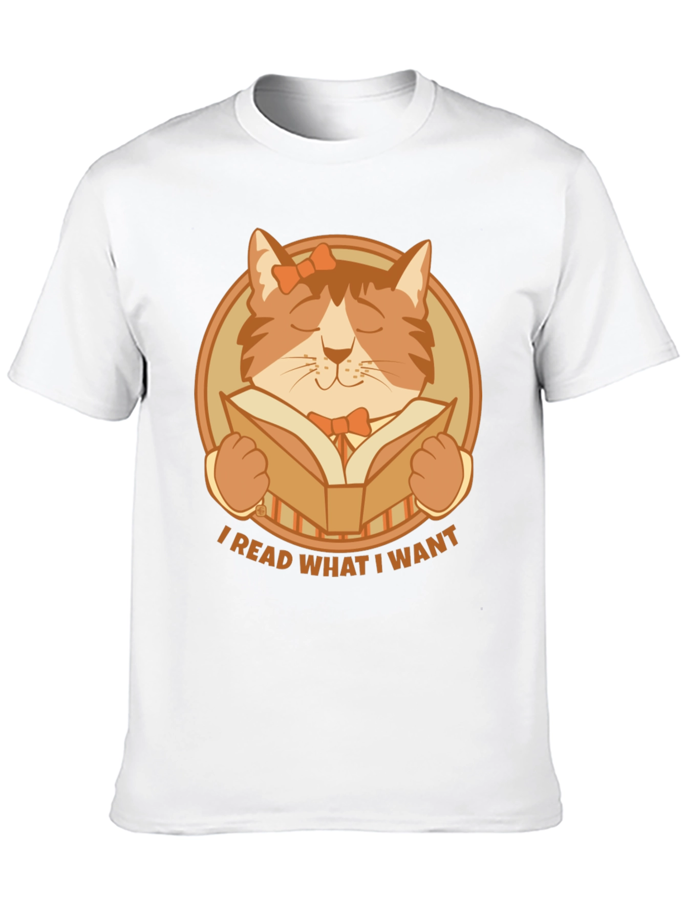 I Read What I Want Cat Graphic T-Shirt
