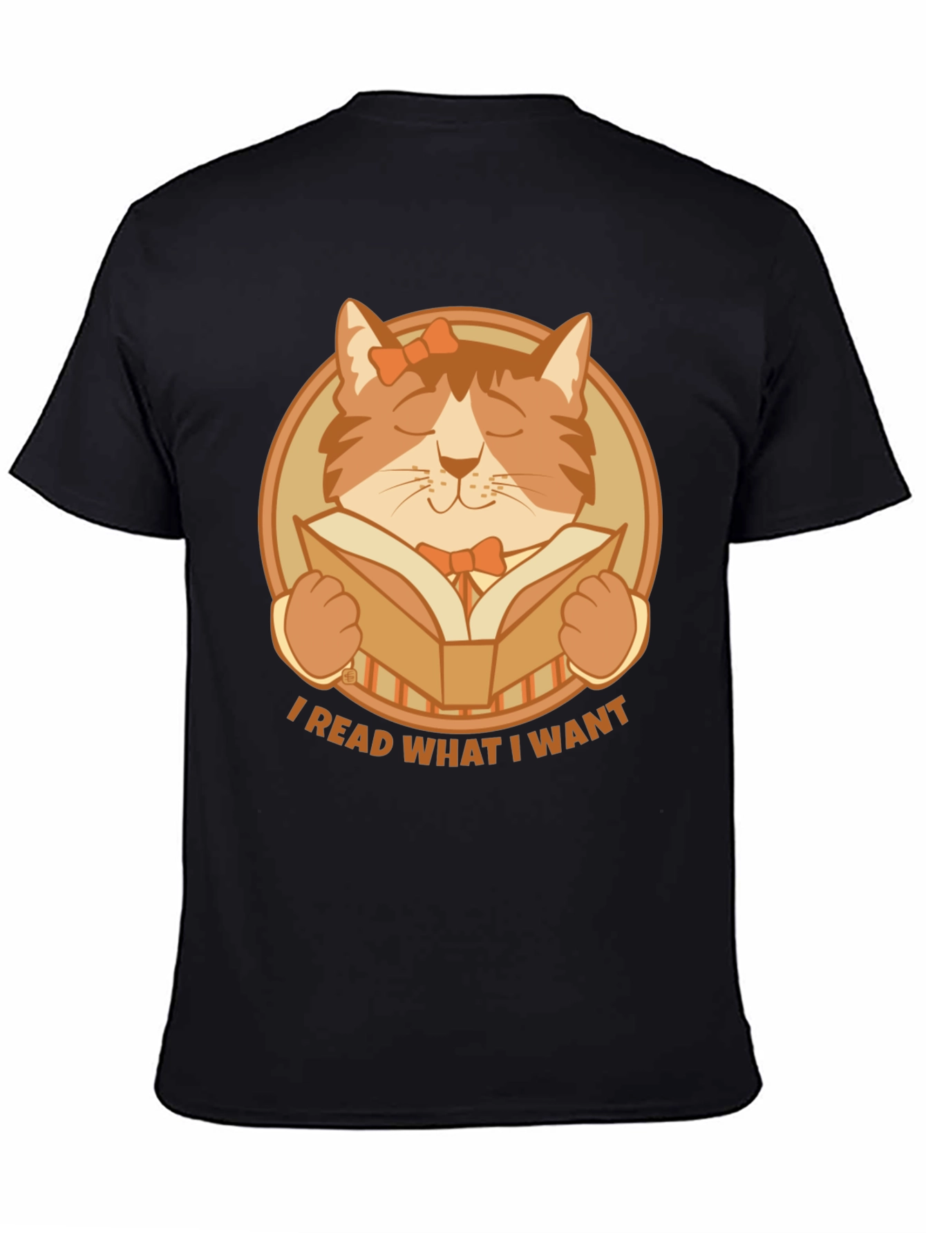I Read What I Want Cat Graphic T-Shirt