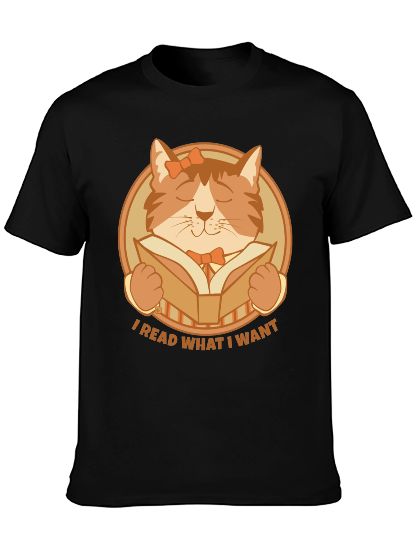 I Read What I Want Cat Graphic T-Shirt