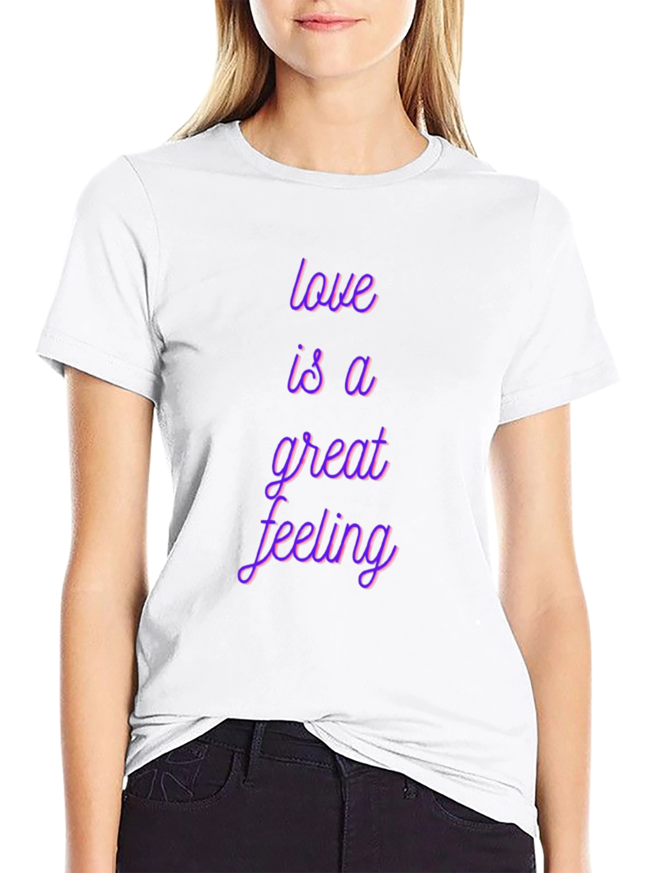 Love is a Great Feeling Black T-Shirt