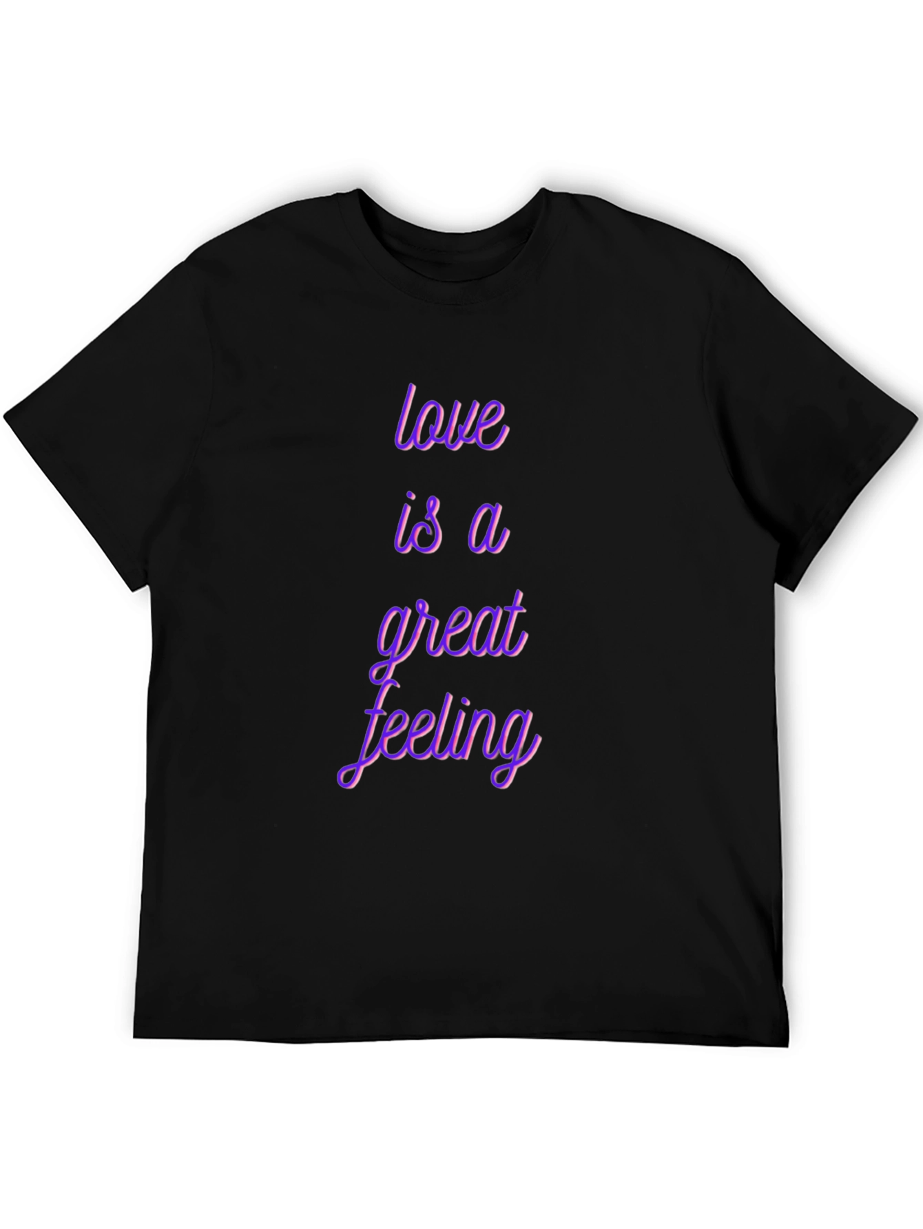 Love is a Great Feeling Black T-Shirt