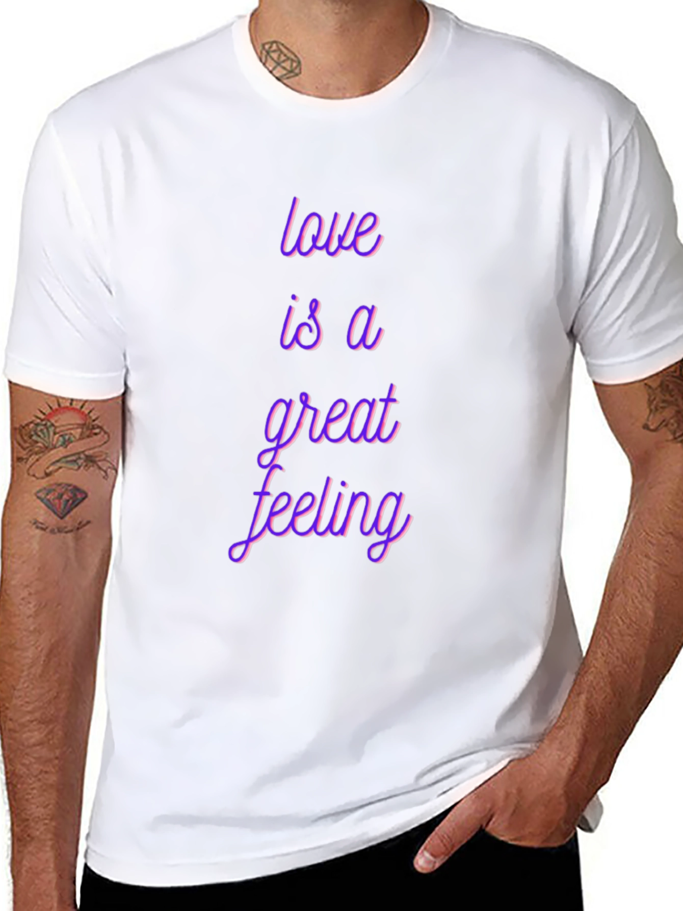 Love is a Great Feeling Black T-Shirt