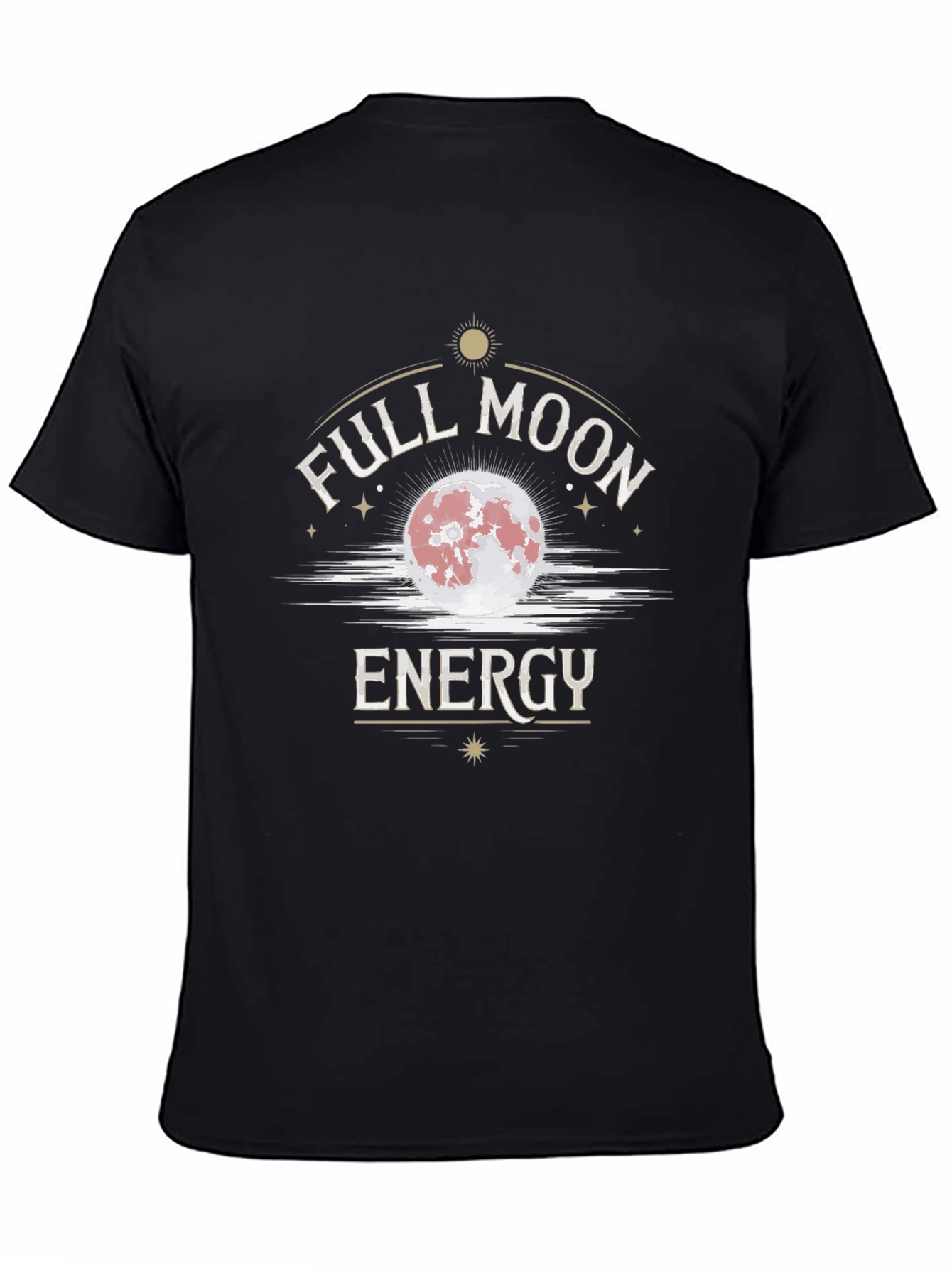 Full Moon Energy Graphic T-Shirt - Black Cotton Tee