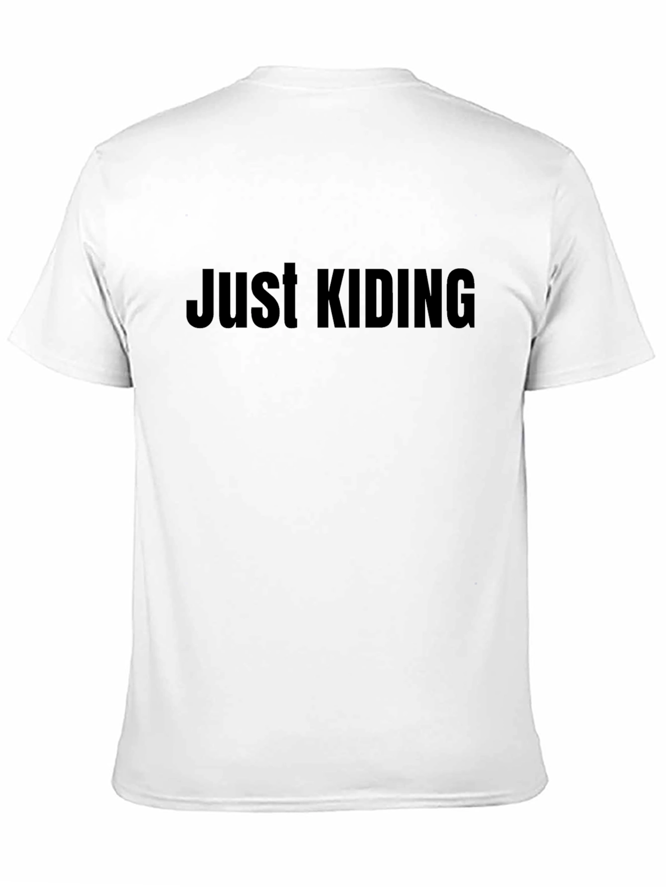 Just Kiding Graphic Tee - Casual Black T-Shirt